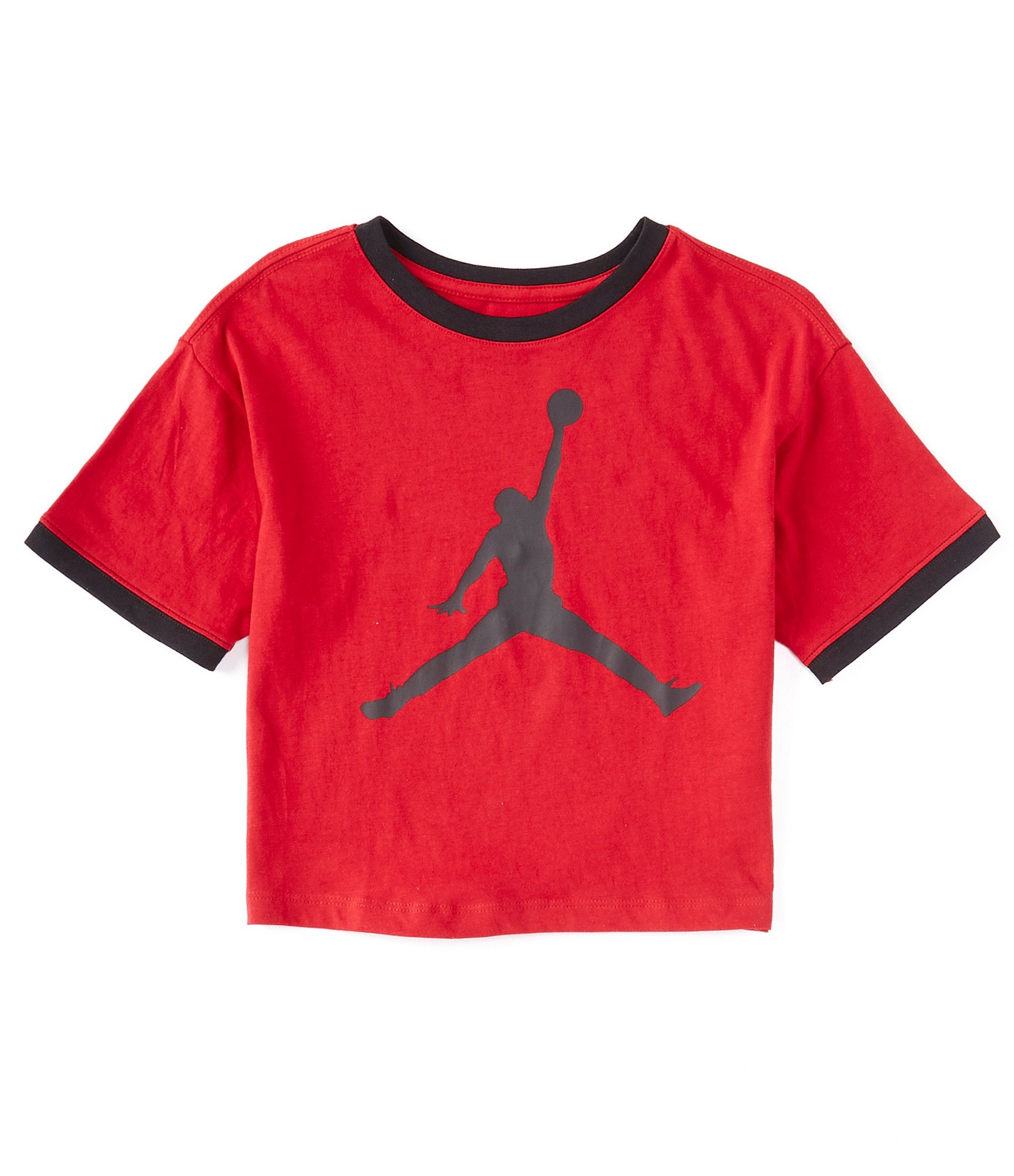 Kids Air Jordan T-shirt Black Red