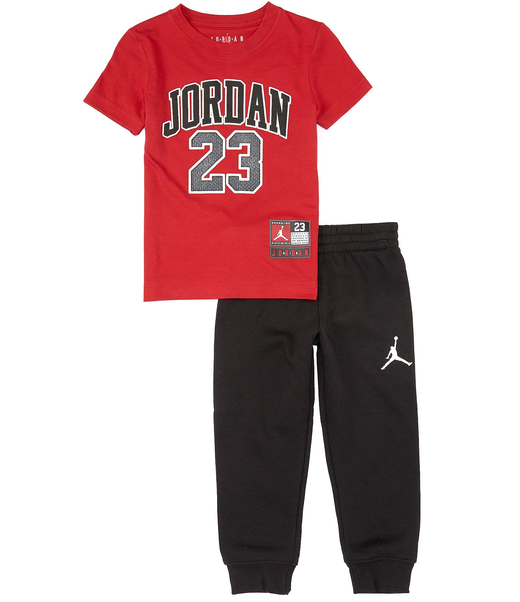 Jordan Little Boys 2T-7 Short Sleeve 23 Jersey T-Shirt & Jogger Pants Set