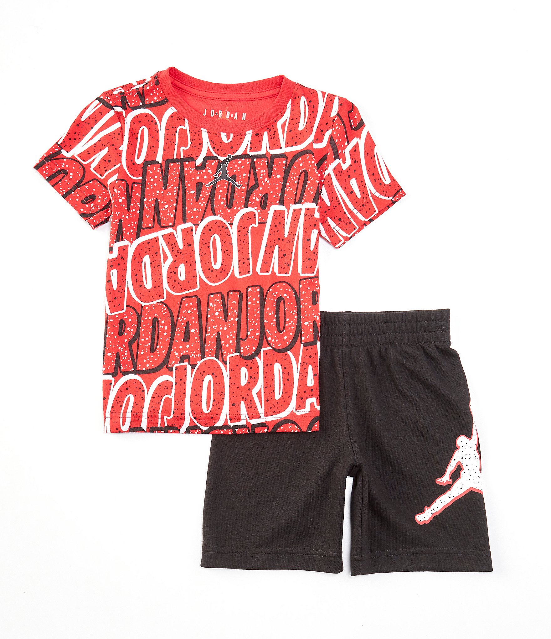 Jordan Little Boys 2T-7 Short Sleeve Jordan Play AOP Graphic T-Shirt & Short 2-Piece Set