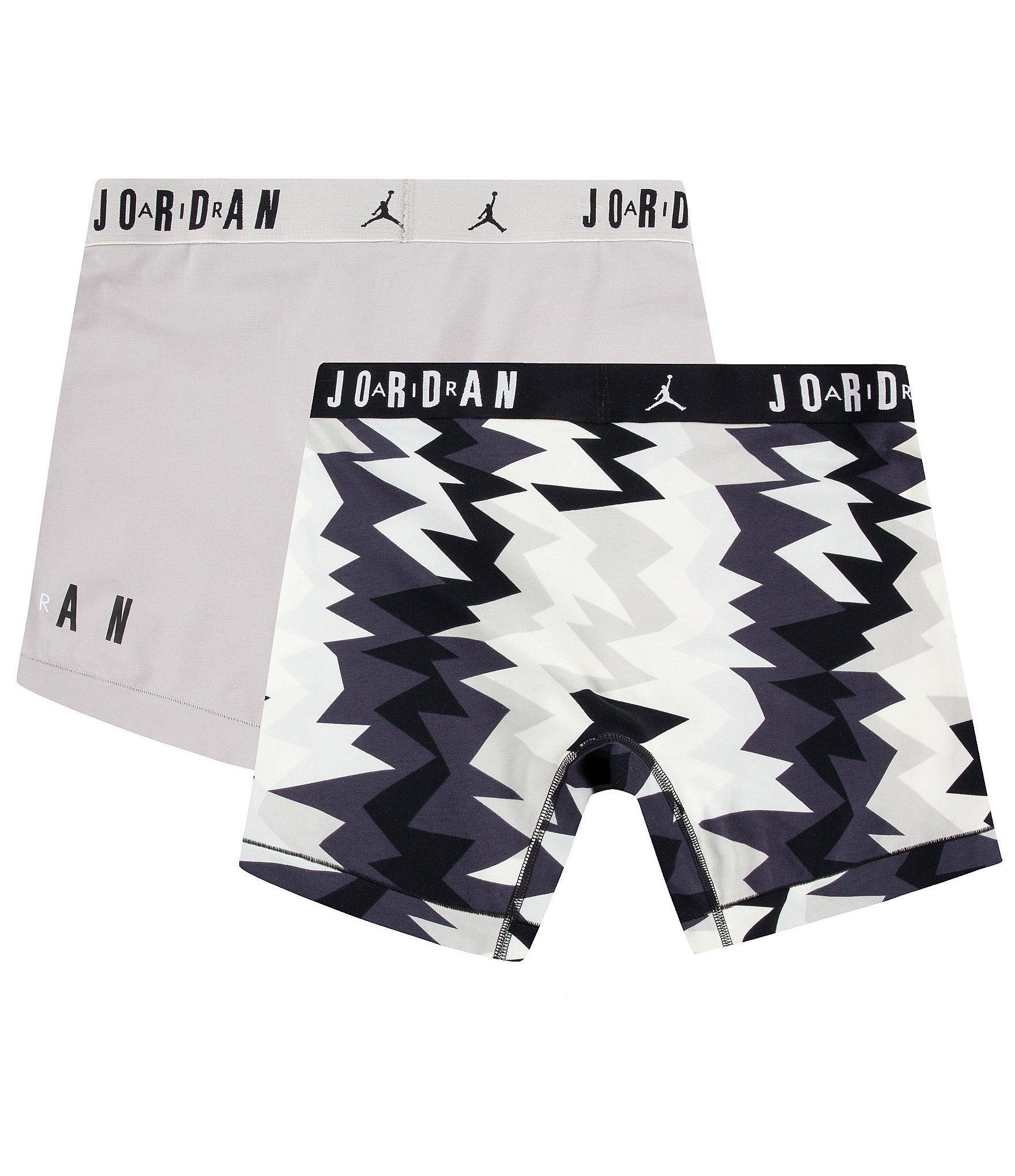 Jordan Printed And Solid Boxer Briefs 2-Pack