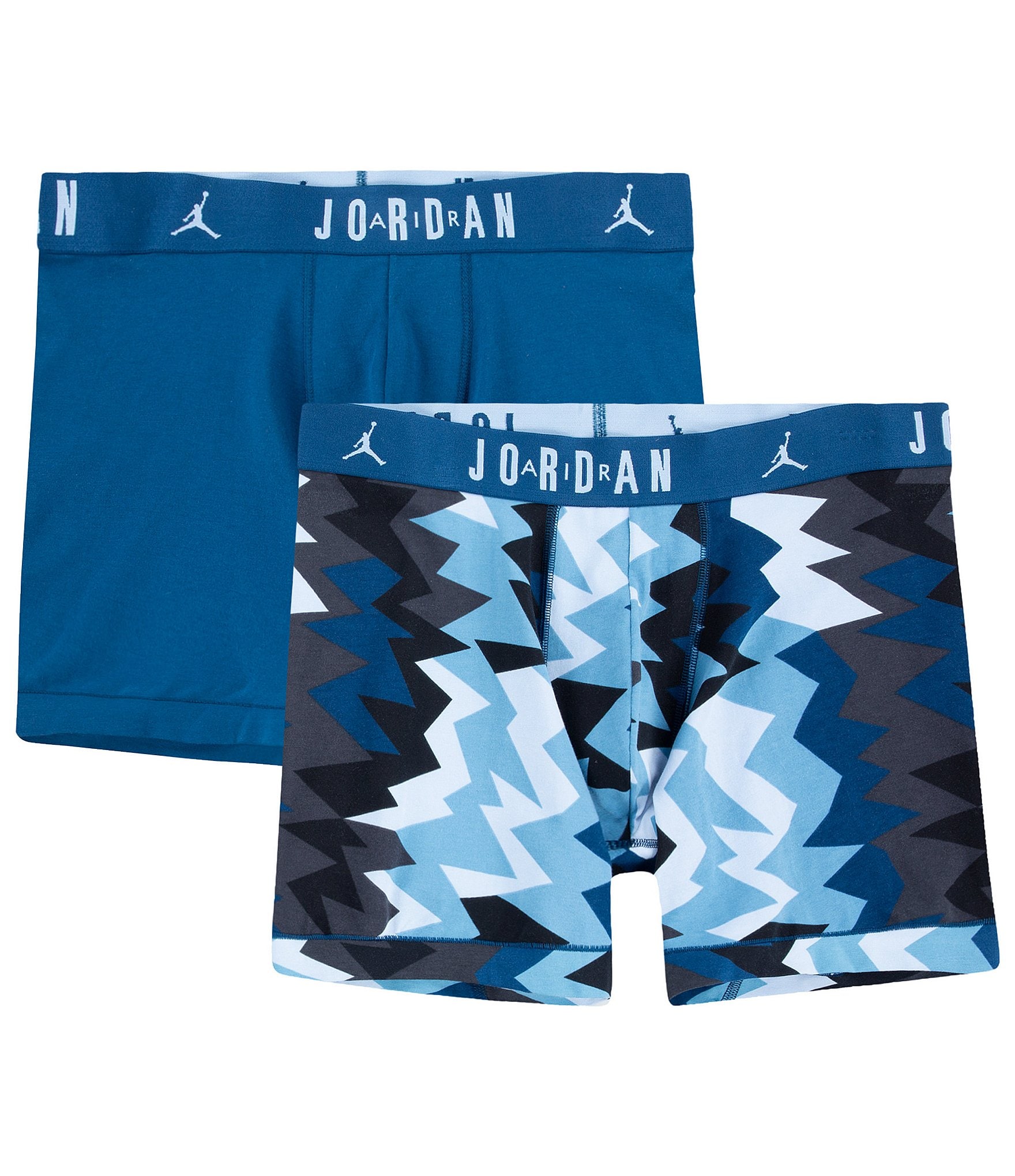 Jordan Printed And Solid Boxer Briefs 2-Pack