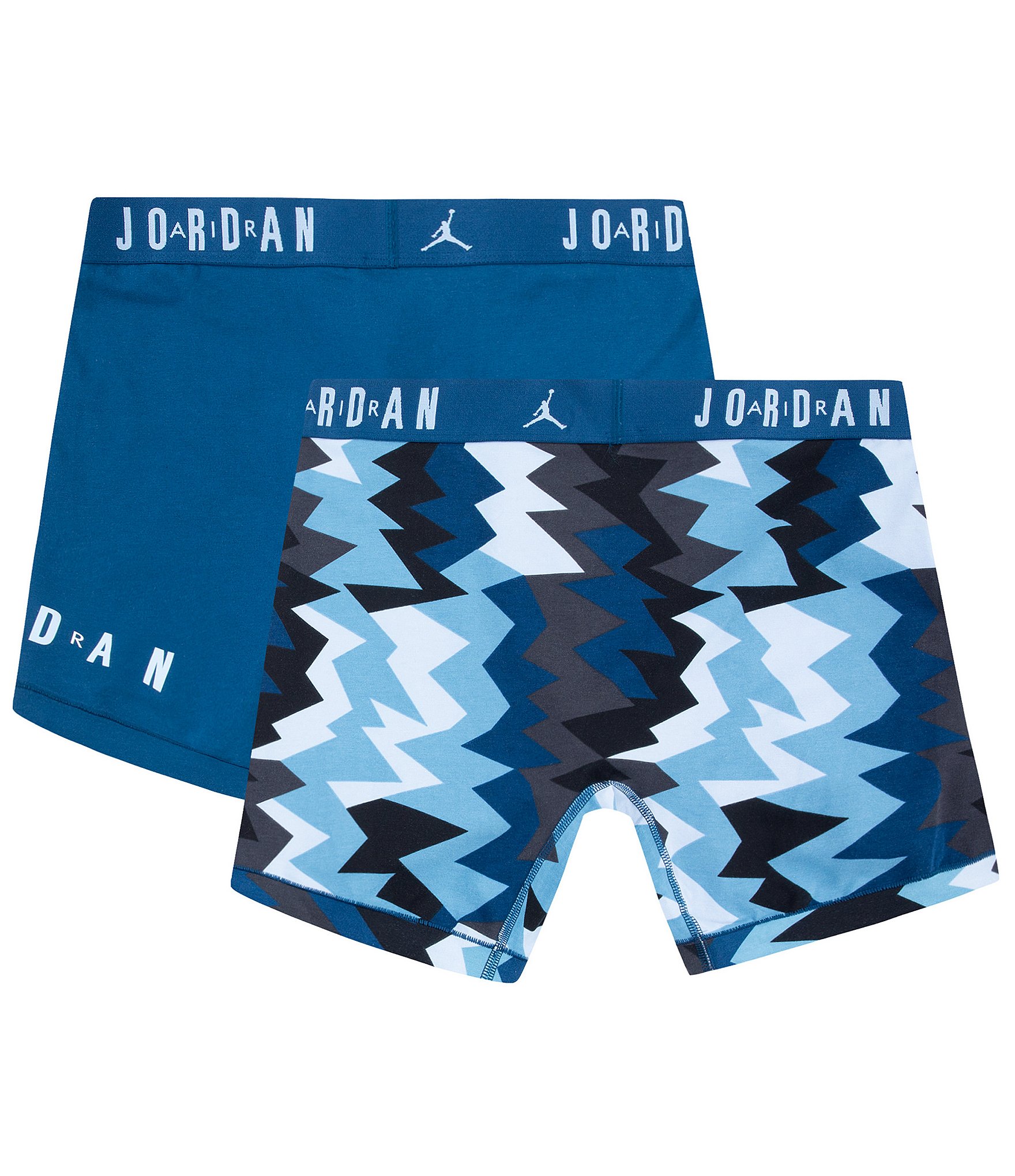 Jordan Printed And Solid Boxer Briefs 2-Pack