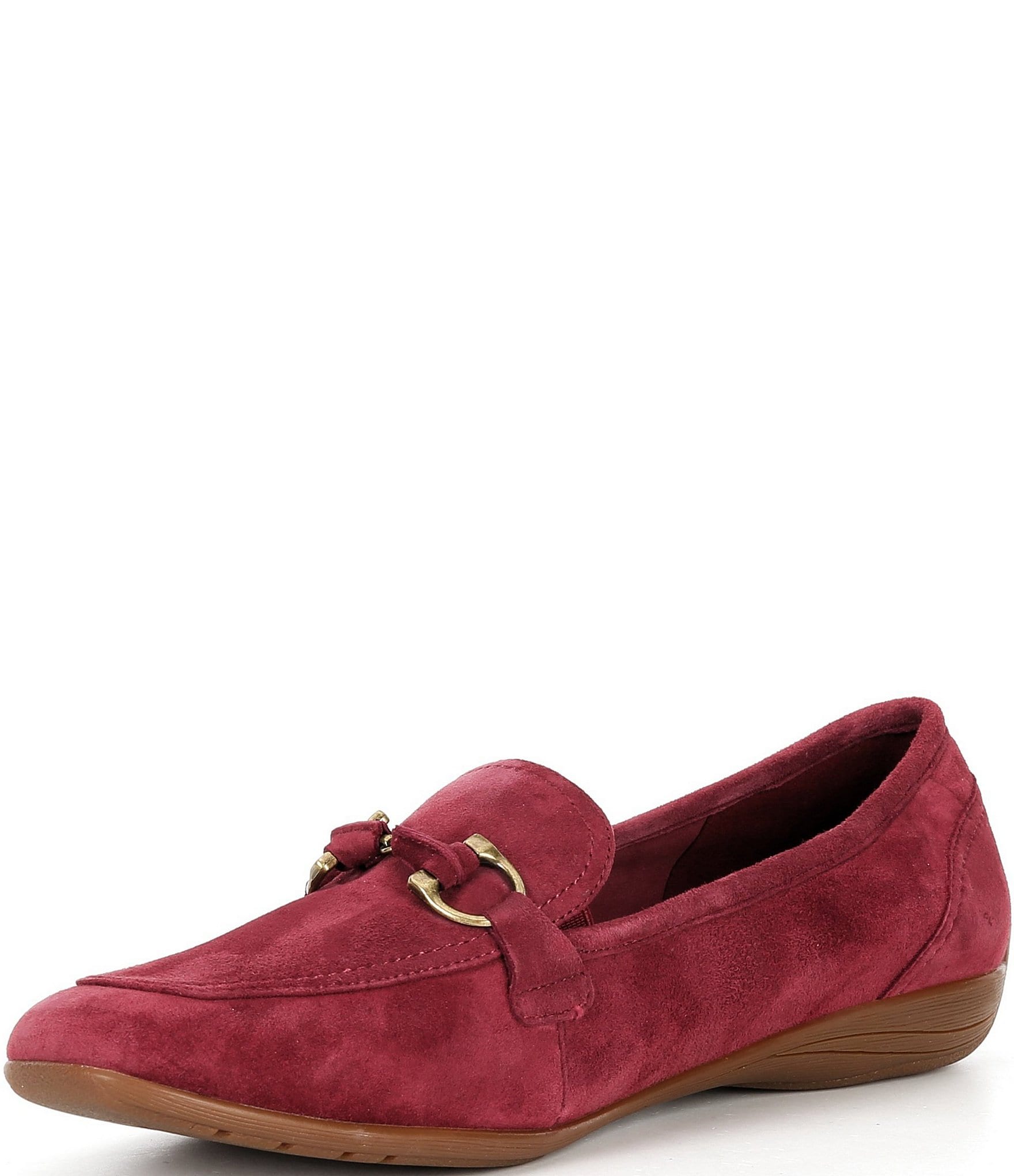 Josef Seibel Fenja 34 Suede Bit Buckle Loafers