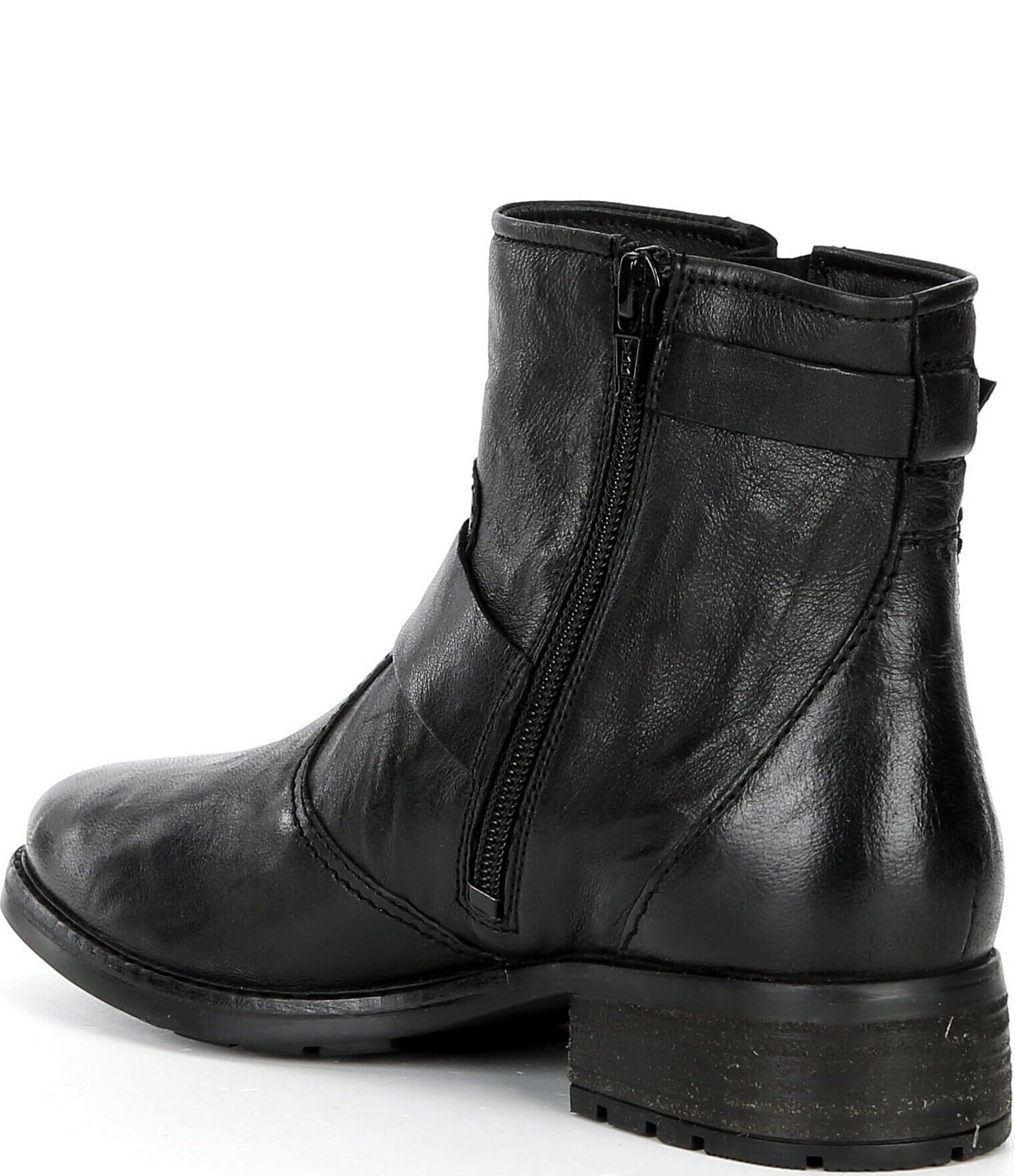 Josef Seibel Kate 21 Leather Buckle Hardware Booties