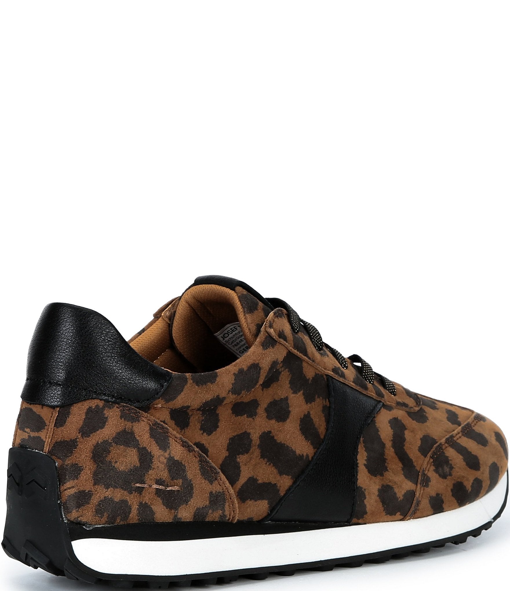 Josef Seibel Miley 04 Leopard Print Lace Up Leather Sneakers