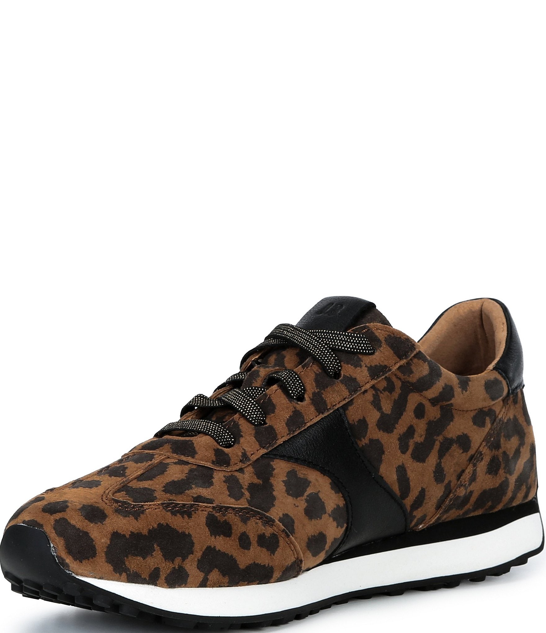 Josef Seibel Miley 04 Leopard Print Lace Up Leather Sneakers