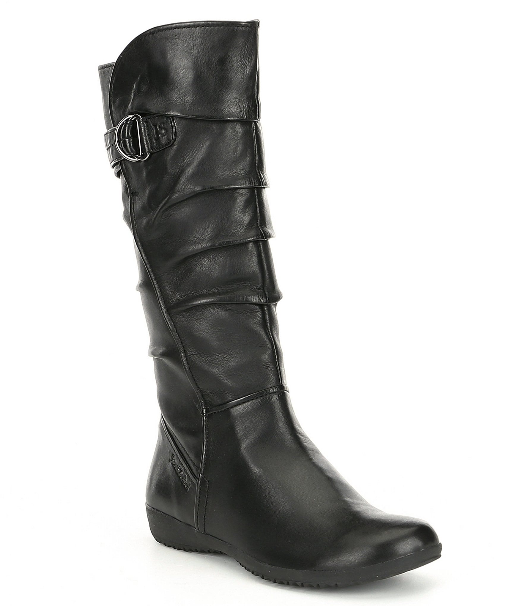 Josef Seibel Naly 23 Tall Scrunched Slouch Leather Boots | Dillard's