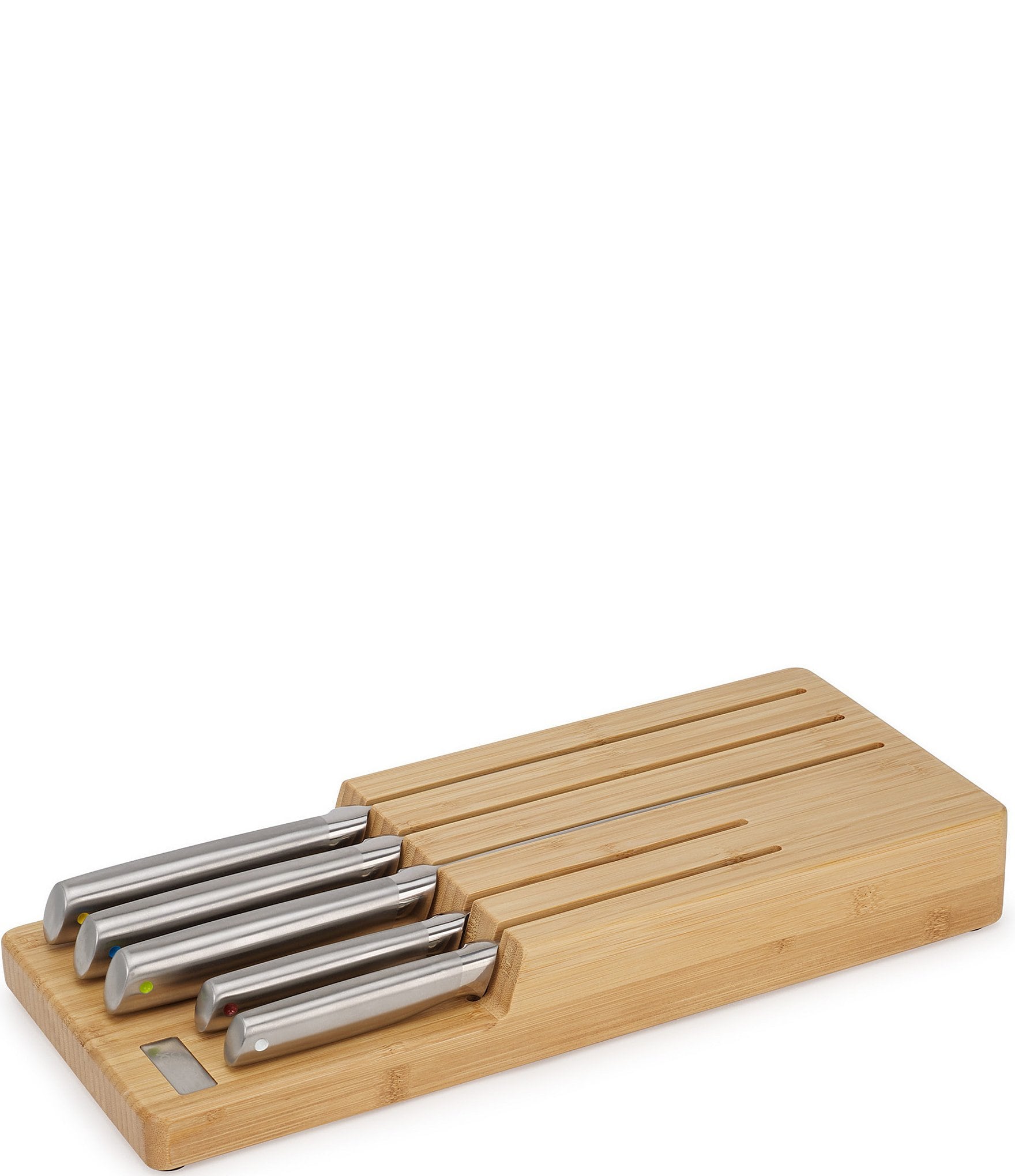 Joseph Joseph Elevate Steel Knives Bamboo Store 5-Piece Knife Set with In-drawer Bamboo Storage Tray