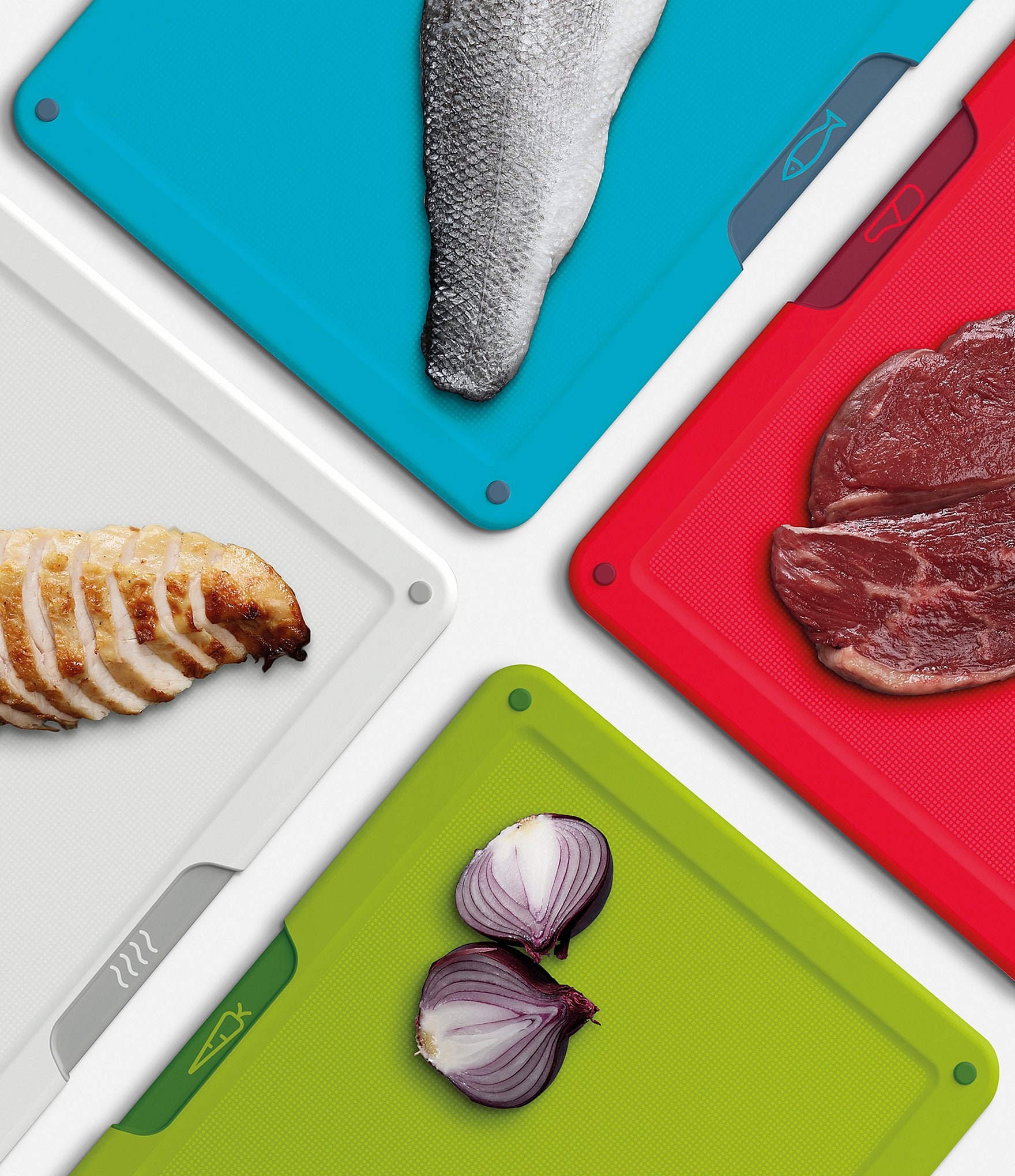 Joseph Joseph Folio Icon 4-Piece Large Chopping Board Set with Storage Case