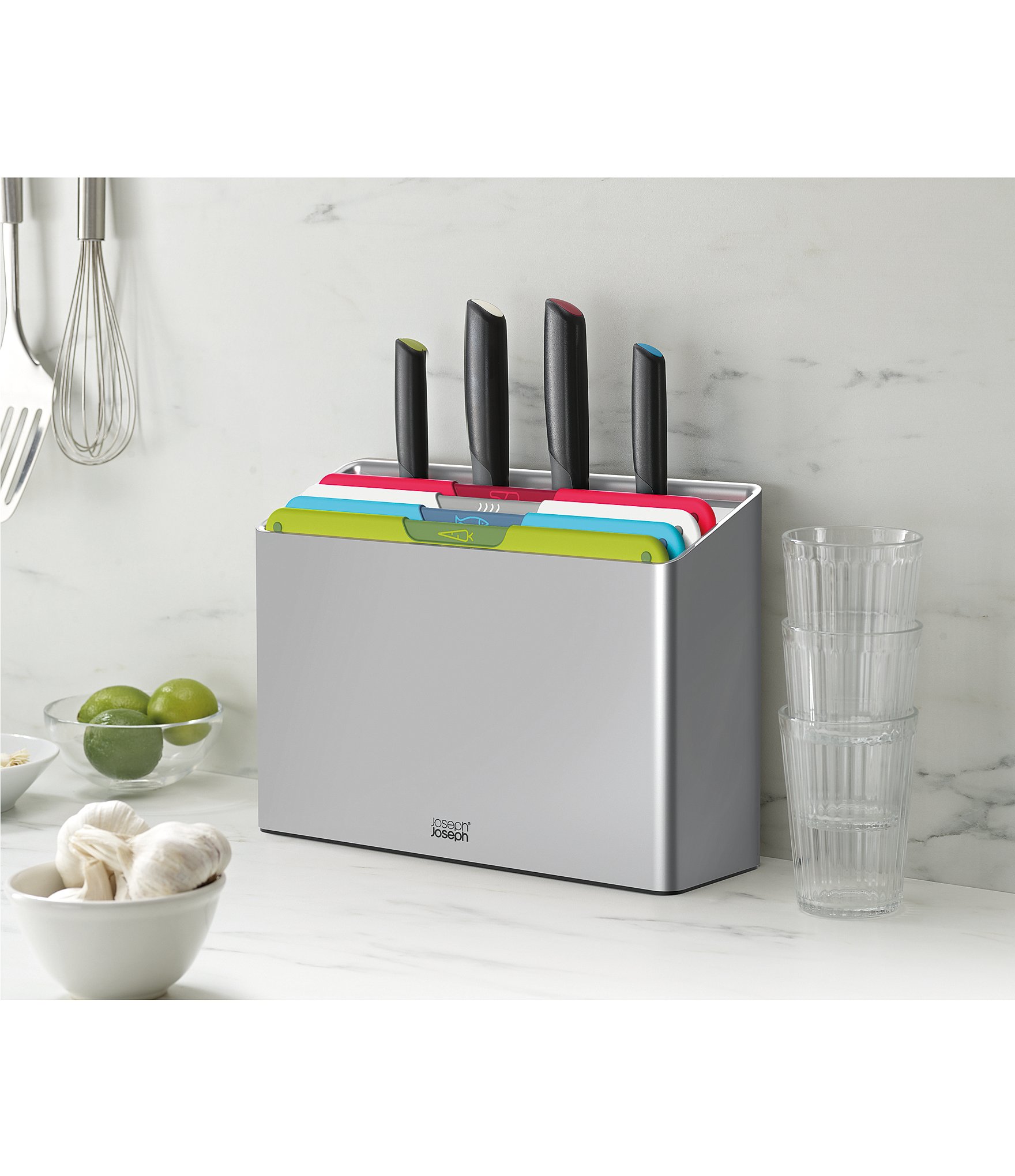 Joseph Joseph Folio Icon Plus 8pc Knife & Board Set Multi-Color