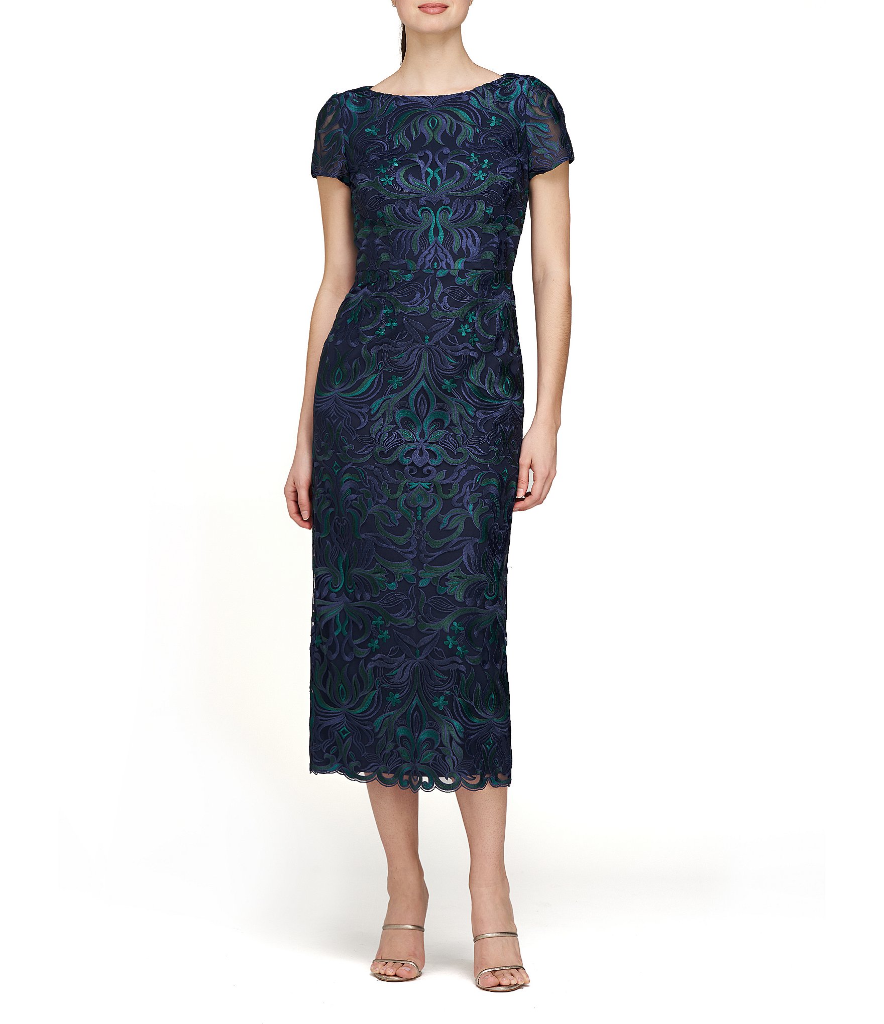 Js collection embroidered dress hotsell