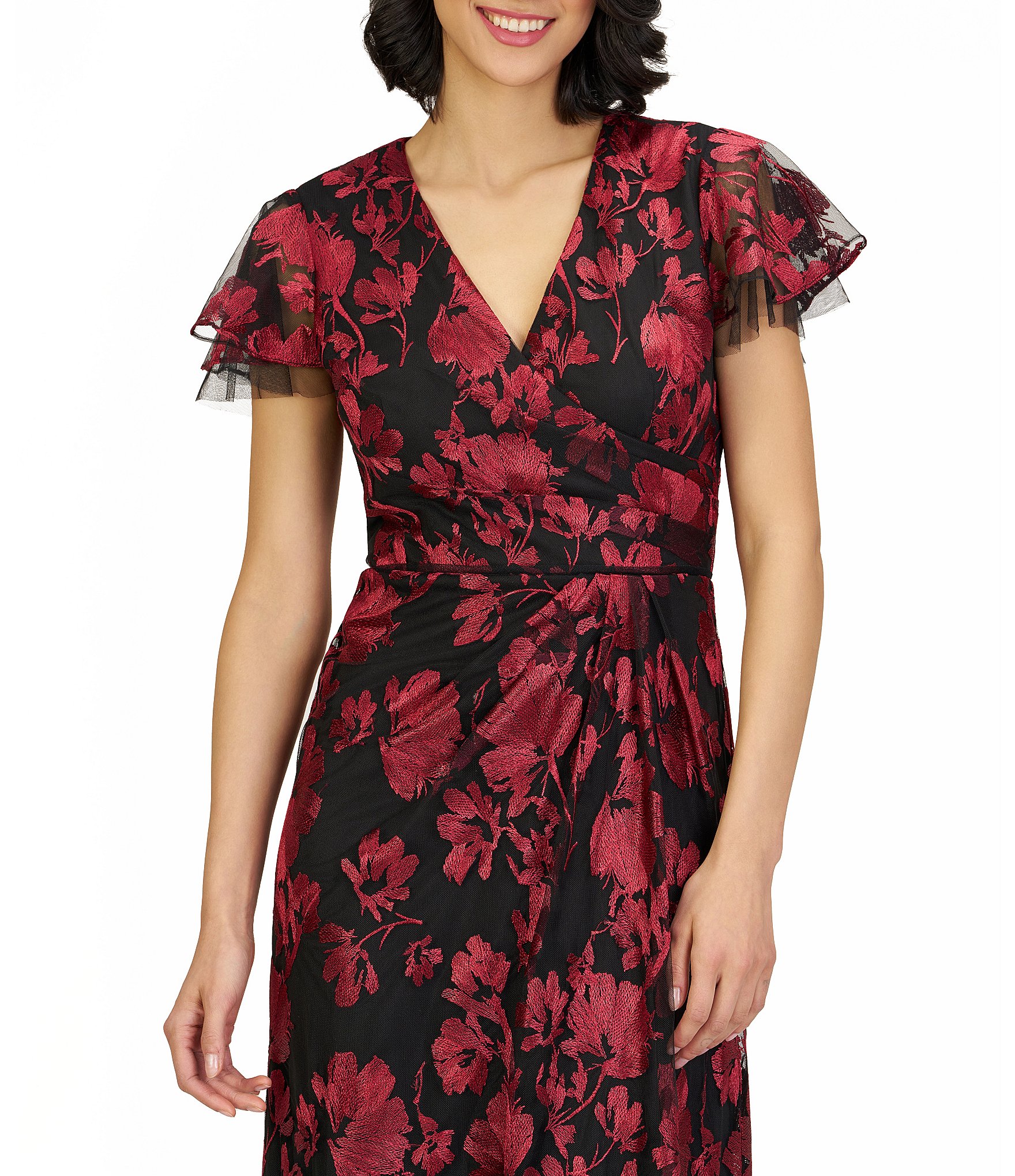 JS Collections Fauna Floral Motif Gown