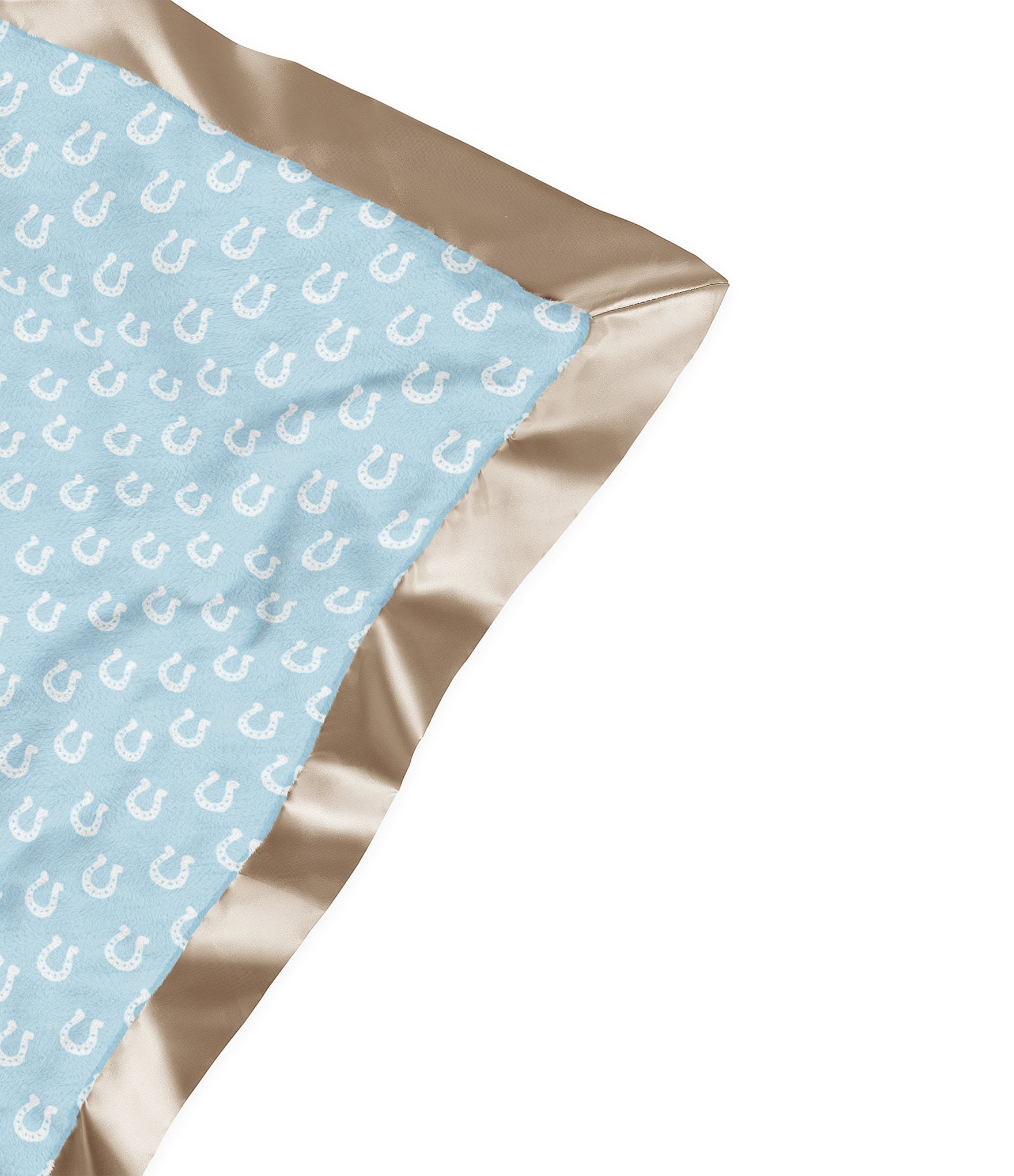 JuJuBe Everyday Essentials Howdy Partner Blue Swaddle Blankets, Reversible Blanket, Socks, Bib, & Teether Ring, Baby Bundle