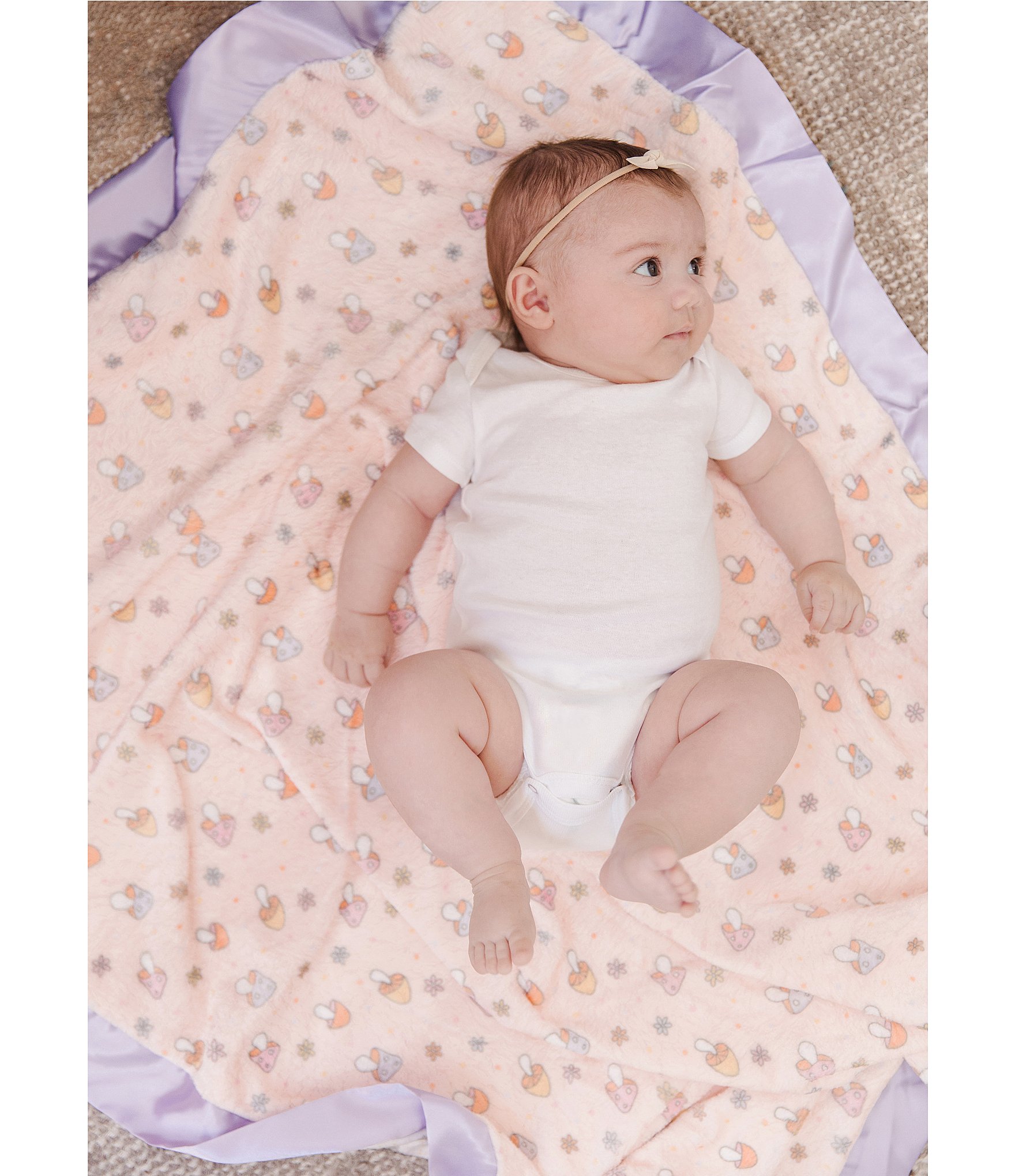 JuJuBe Everyday Essentials Mushy Love Swaddle Blankets, Reversible Blanket, Socks, Bib, & Teether Ring, Baby Bundle