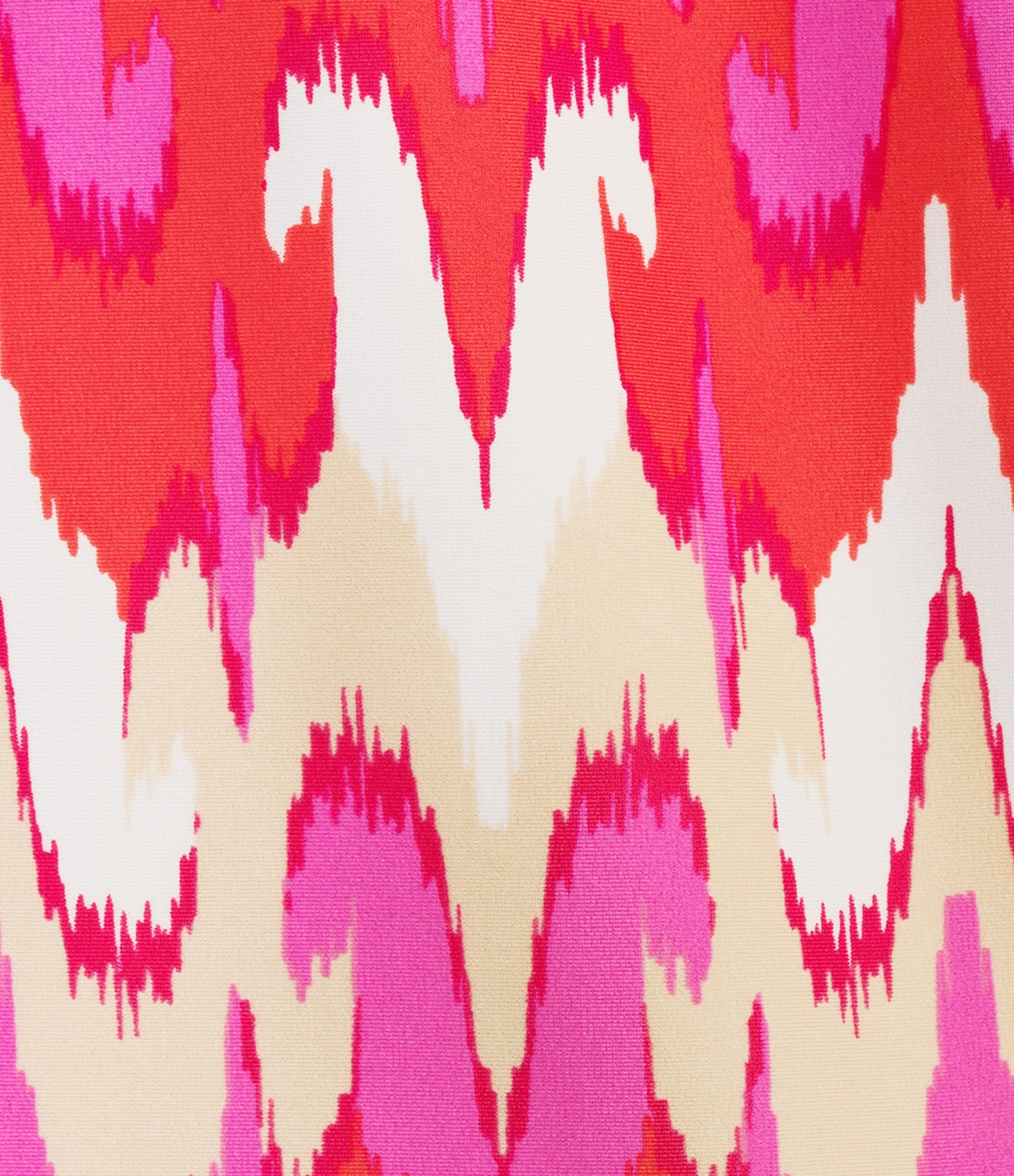 Jude Connally Chris Paradise Ikat Peony Print Jude Cloth Stretch Knit Mandarin Collar Bracelet Sleeve Coordinating Top