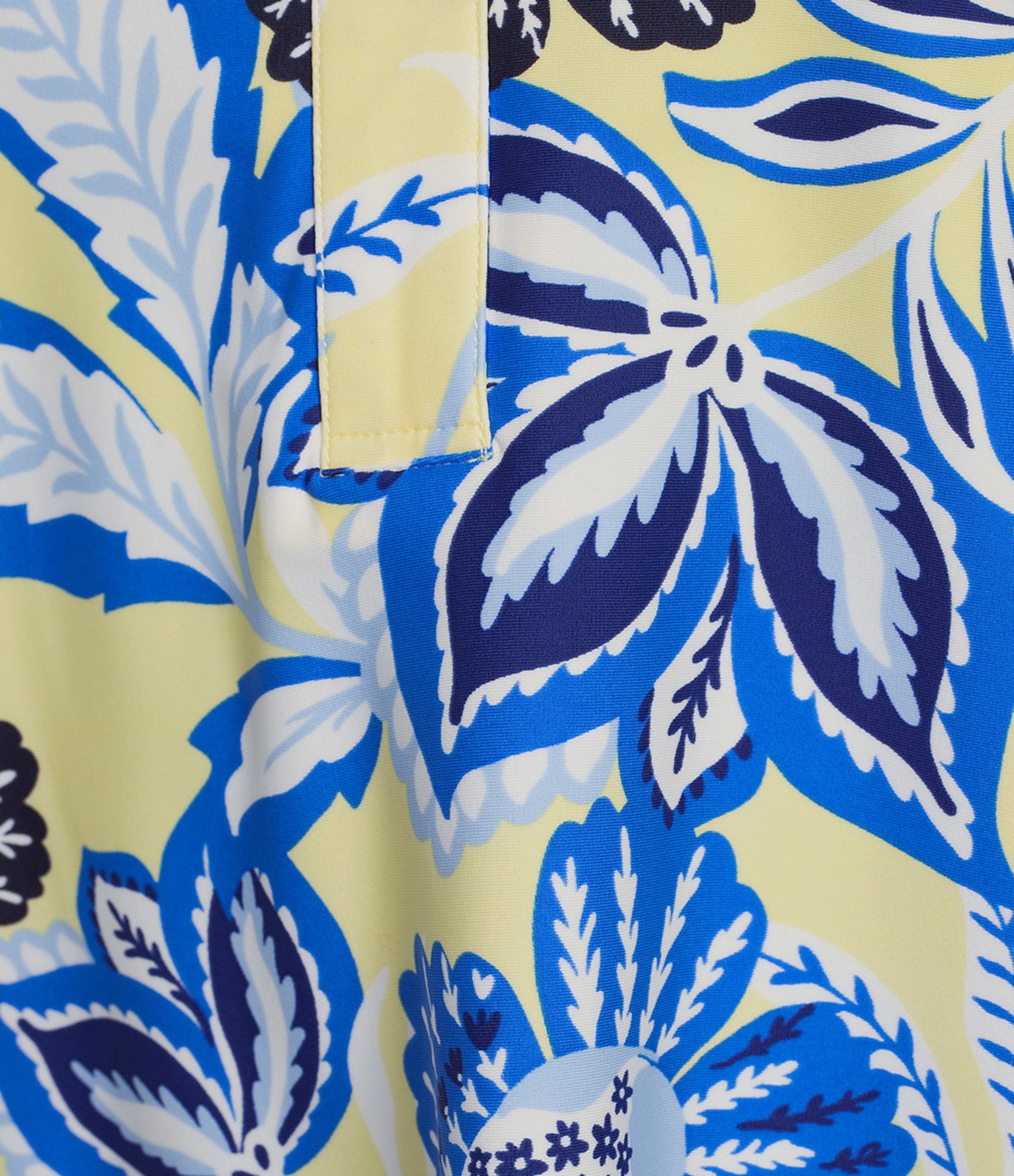 Jude Connally Coordinating Hadley Blooming Botanics Print Jude Cloth Knit Point Collar Long Split Roll Cuff Sleeve Tunic