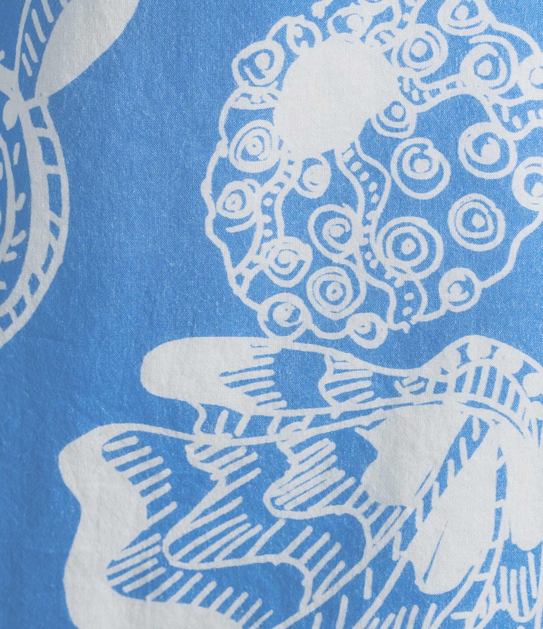 Jude Connally Cricket Shoreline Harbor Print Stand Collar 3/4 Sleeve Top