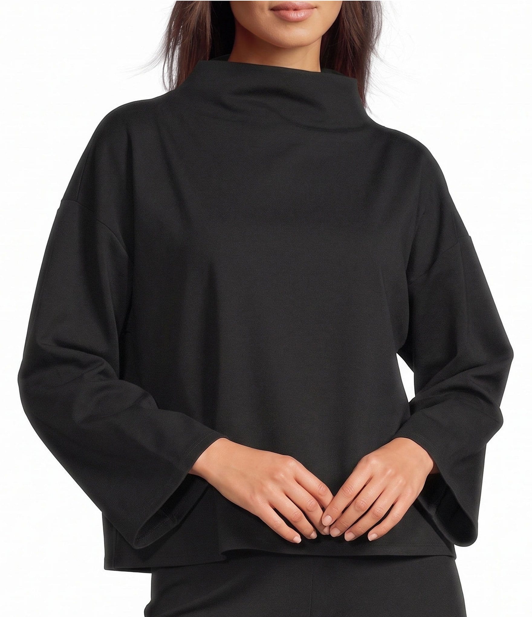 Jude Connally Marisa Funnel Neck Long Sleeve Ponte Knit Top