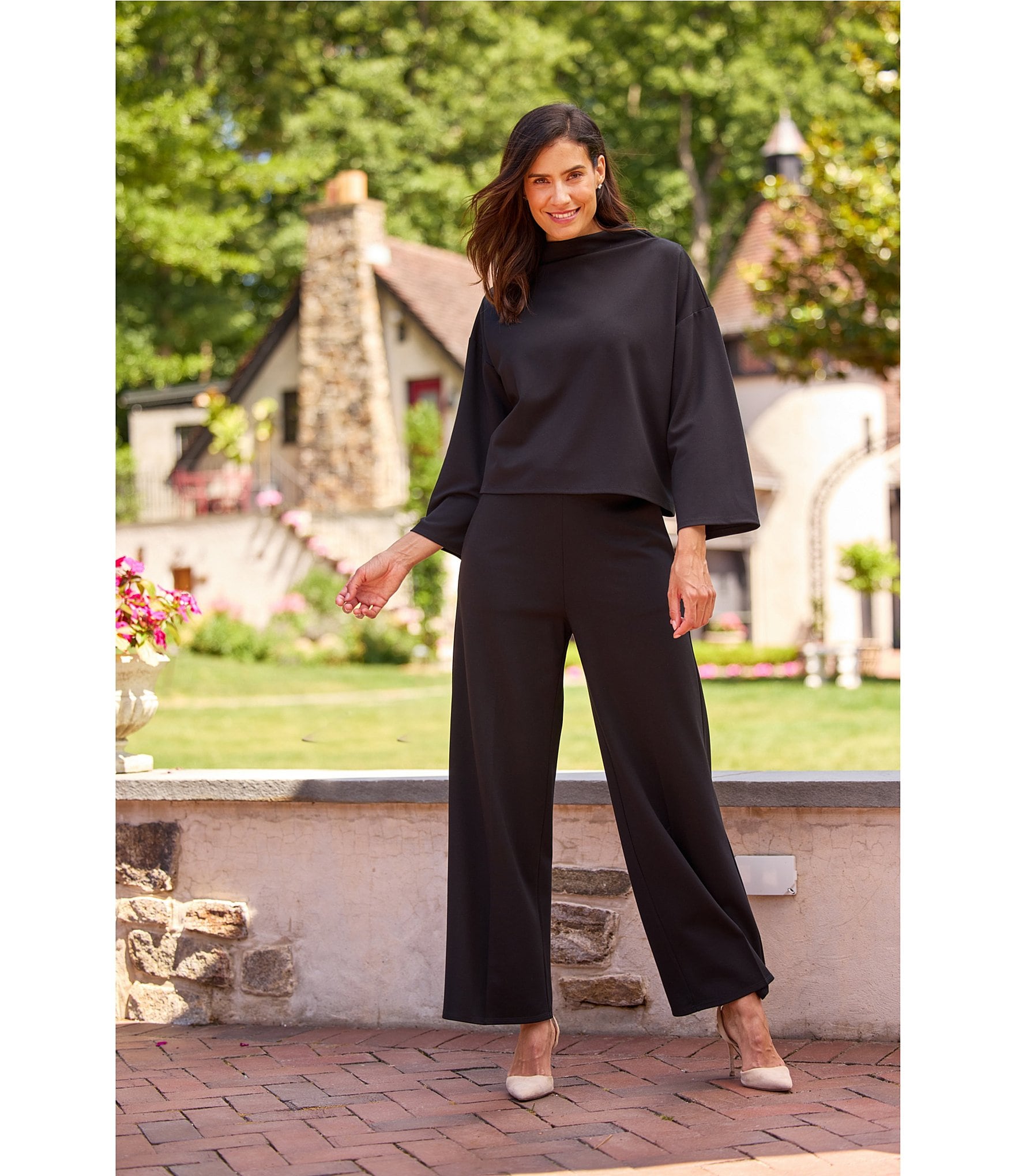 Jude Connally Nicolette Ponte Flat Front Straight Pants