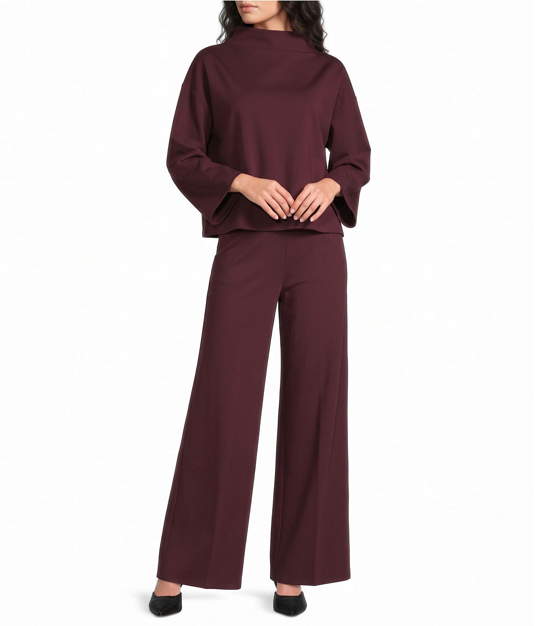 Jude Connally Nicolette Ponte Flat Front Straight Pants