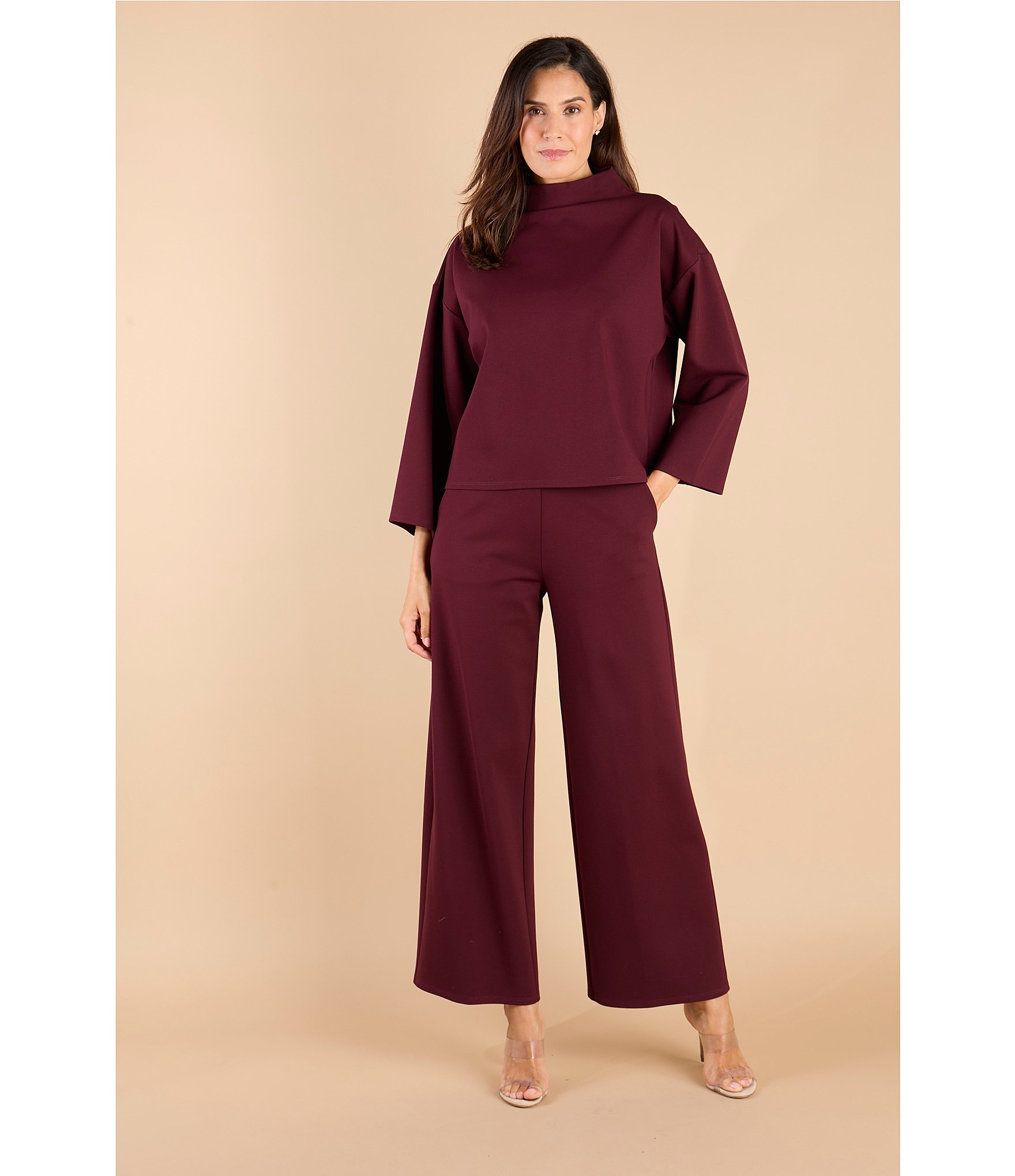 Jude Connally Nicolette Ponte Flat Front Straight Pants