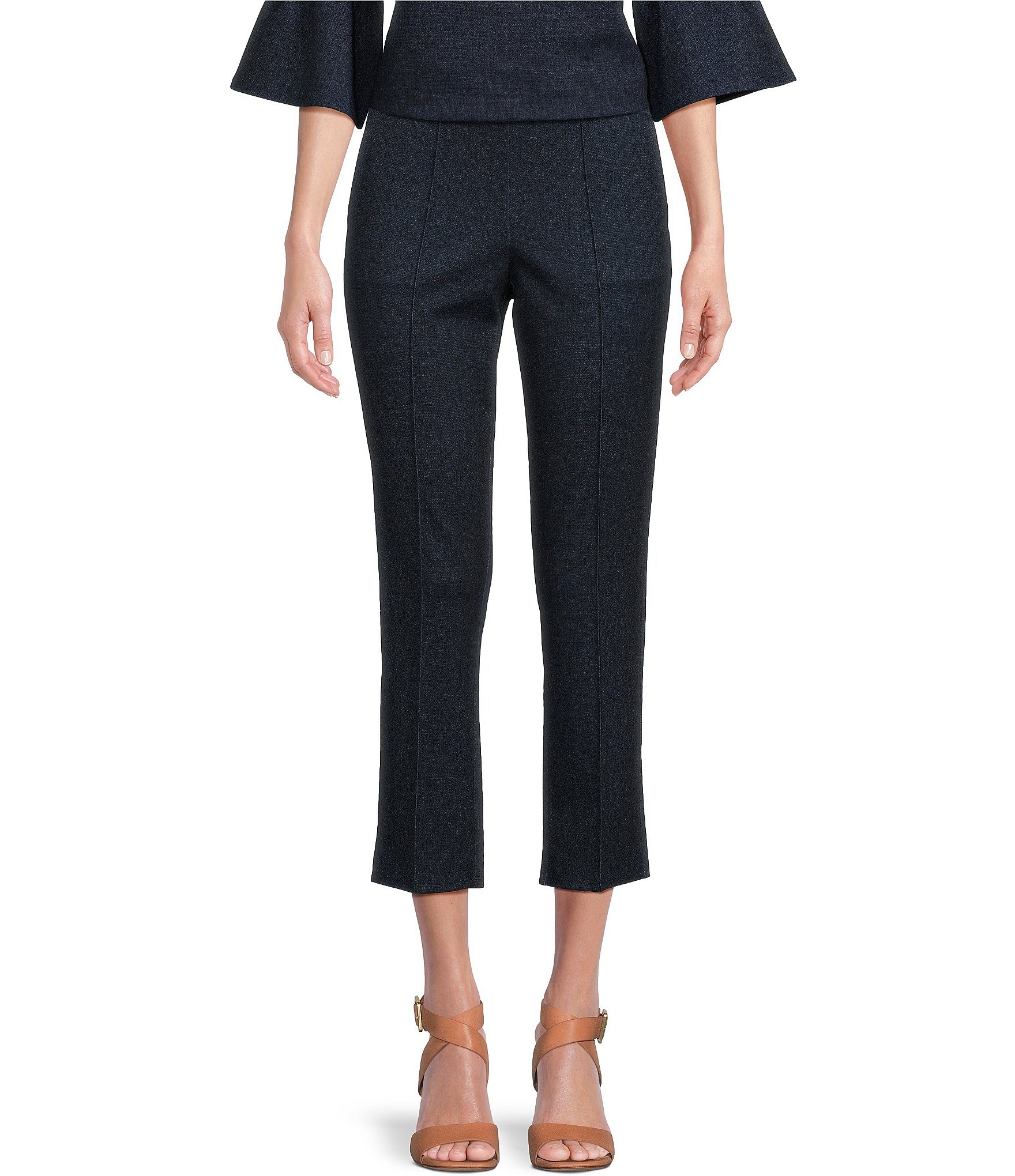 Marks & Spencer Autograph Wool Blend Slim Leg Cropped Trousers — UFO No More