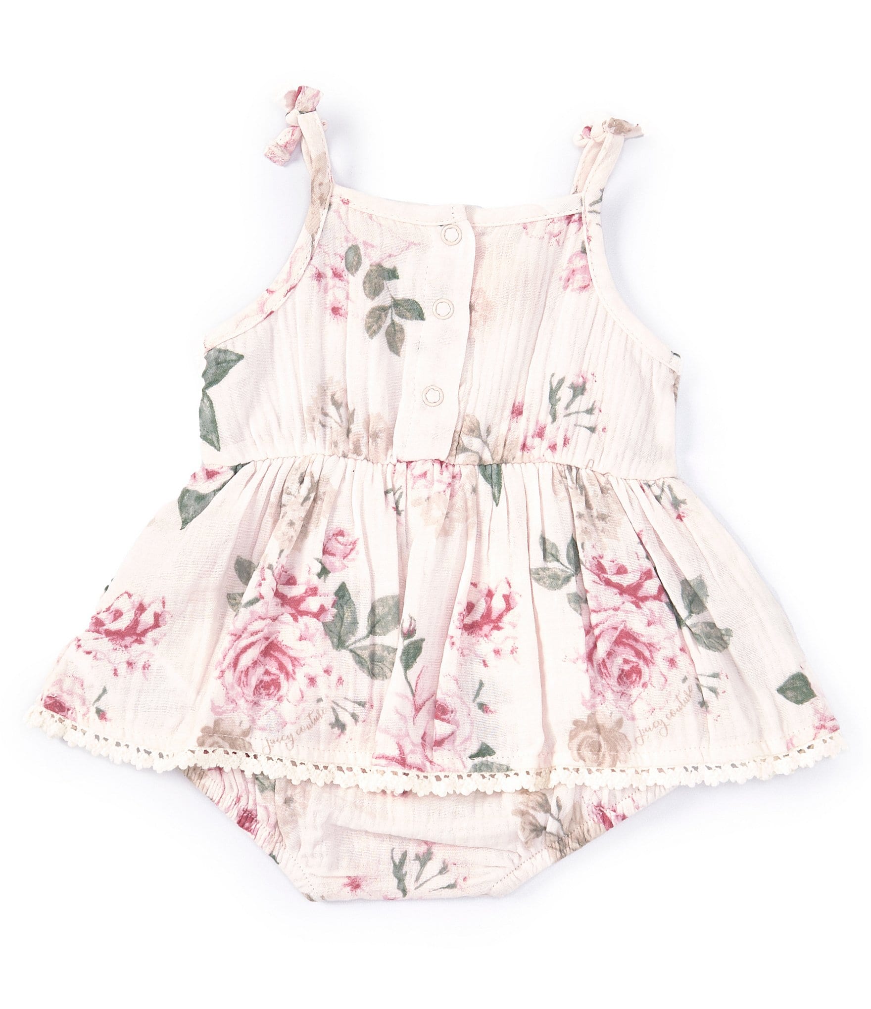 Juicy Couture Baby Girls Newborn-9 Months Sleeveless Floral-Printed Muslin Skirted Bodysuit