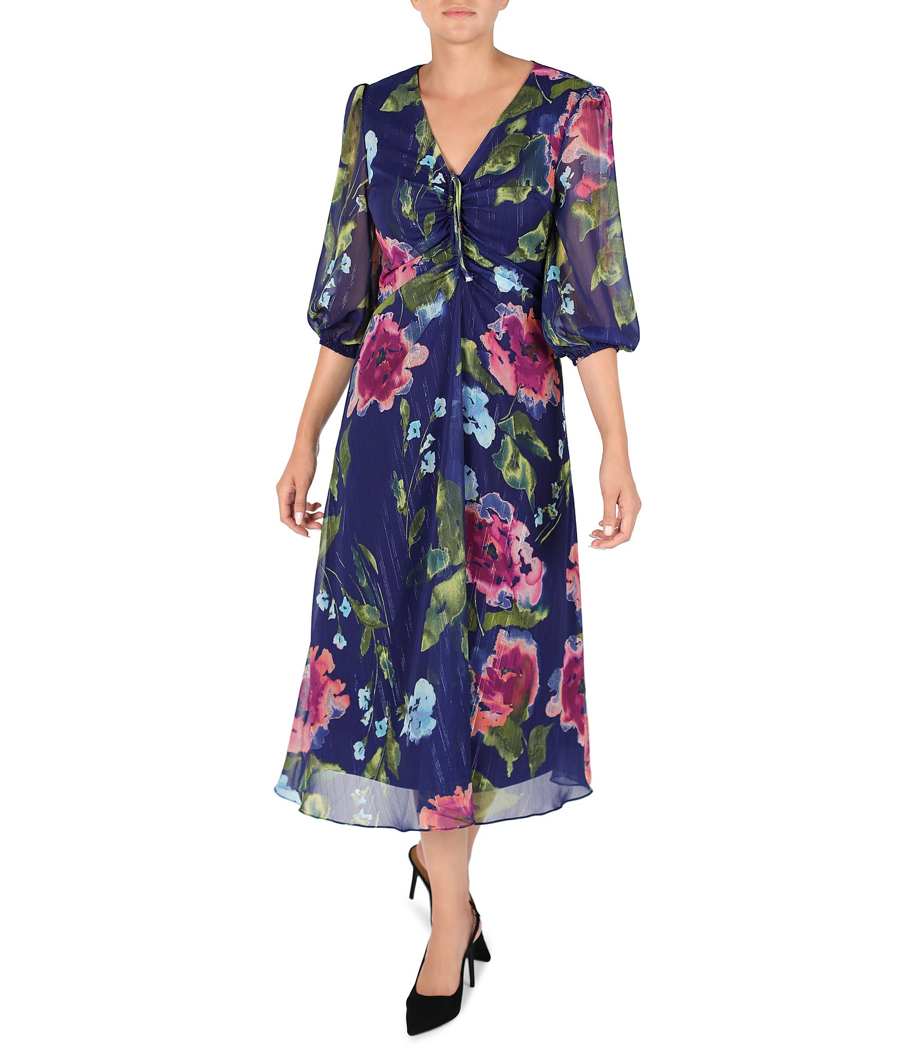 julia jordan floral midi dress