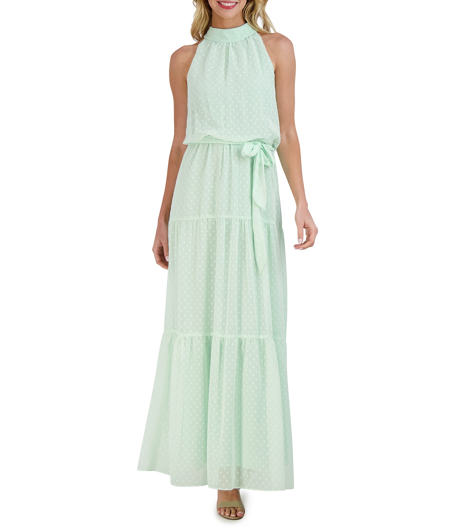 Julia Jordan Mock Halter Neck Sleeveless Blouson Dress | Dillard's
