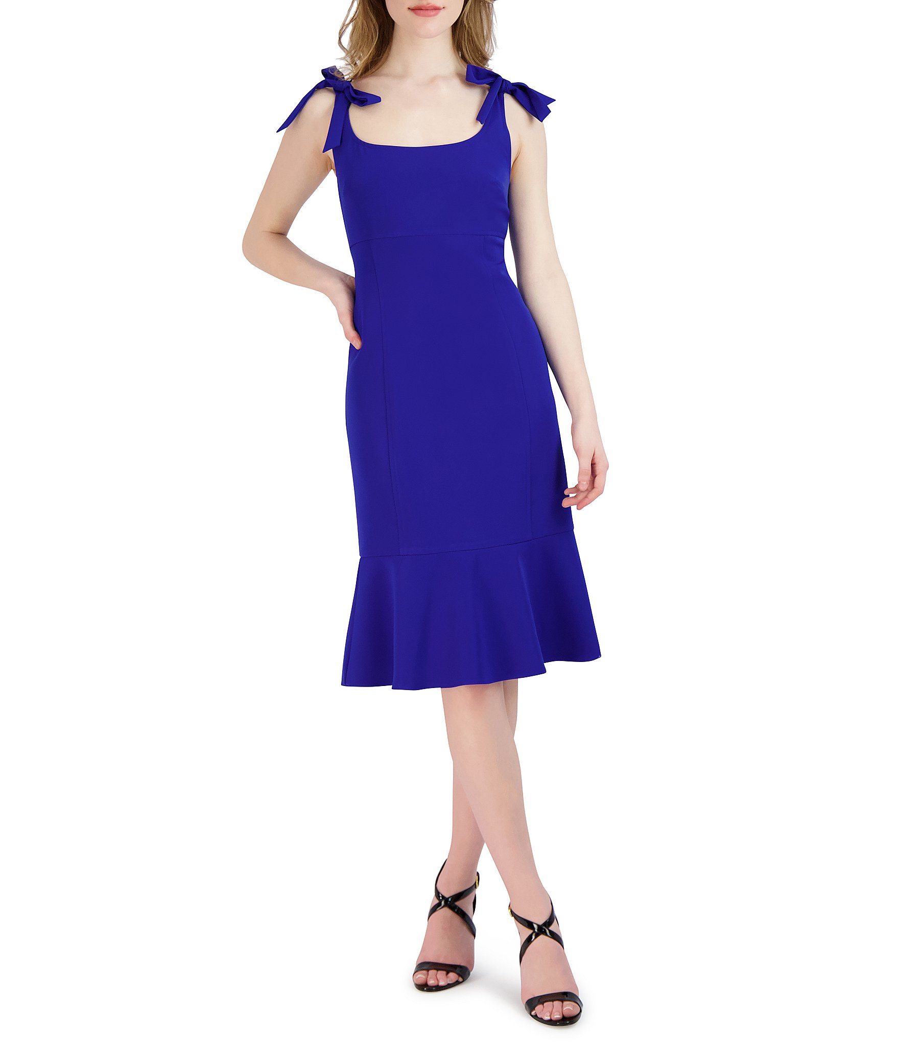 Julia jordan ruffled sheath hot sale dress