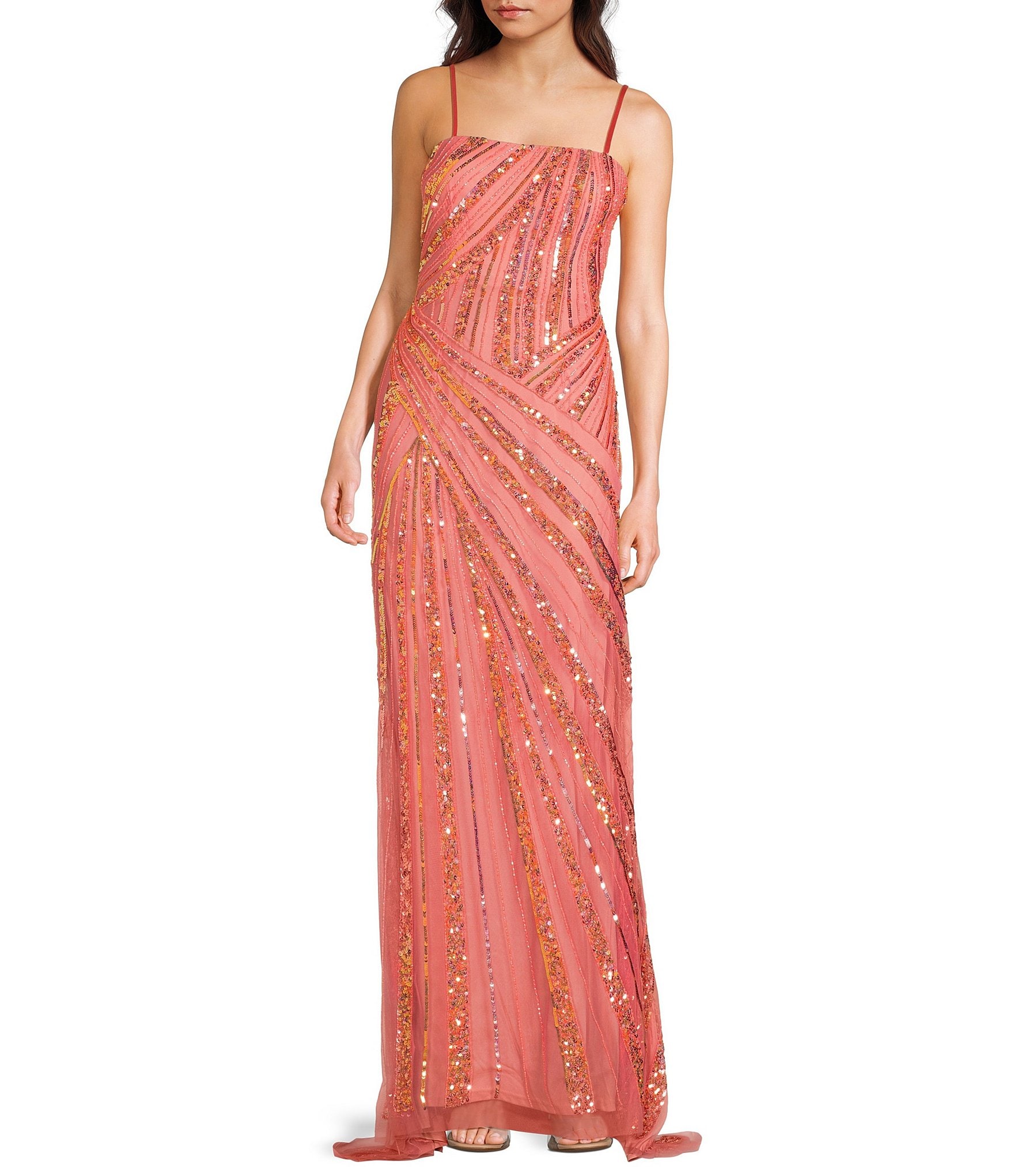 Jump Beaded Strapless Train Gown