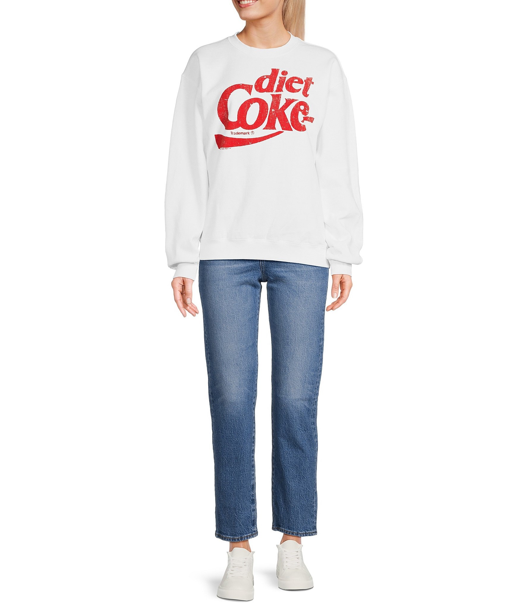 Junk Food Crewneck Long Sleeve Diet Coke Fleece Sweatshirt