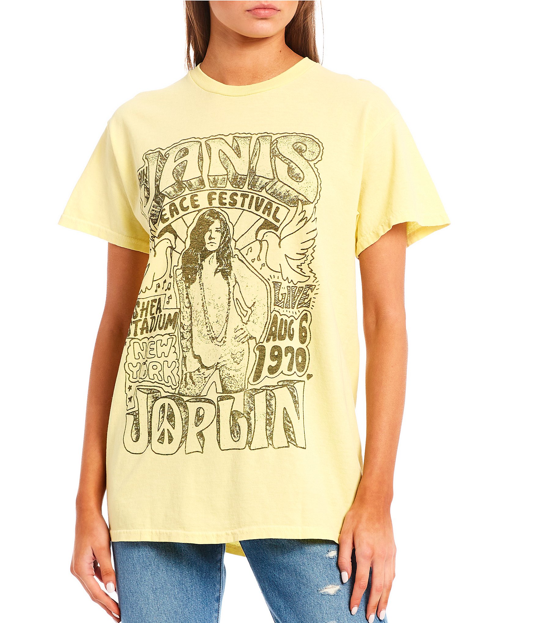 Junk Food Oversized Janis Joplin NY Graphic Tee | Dillards