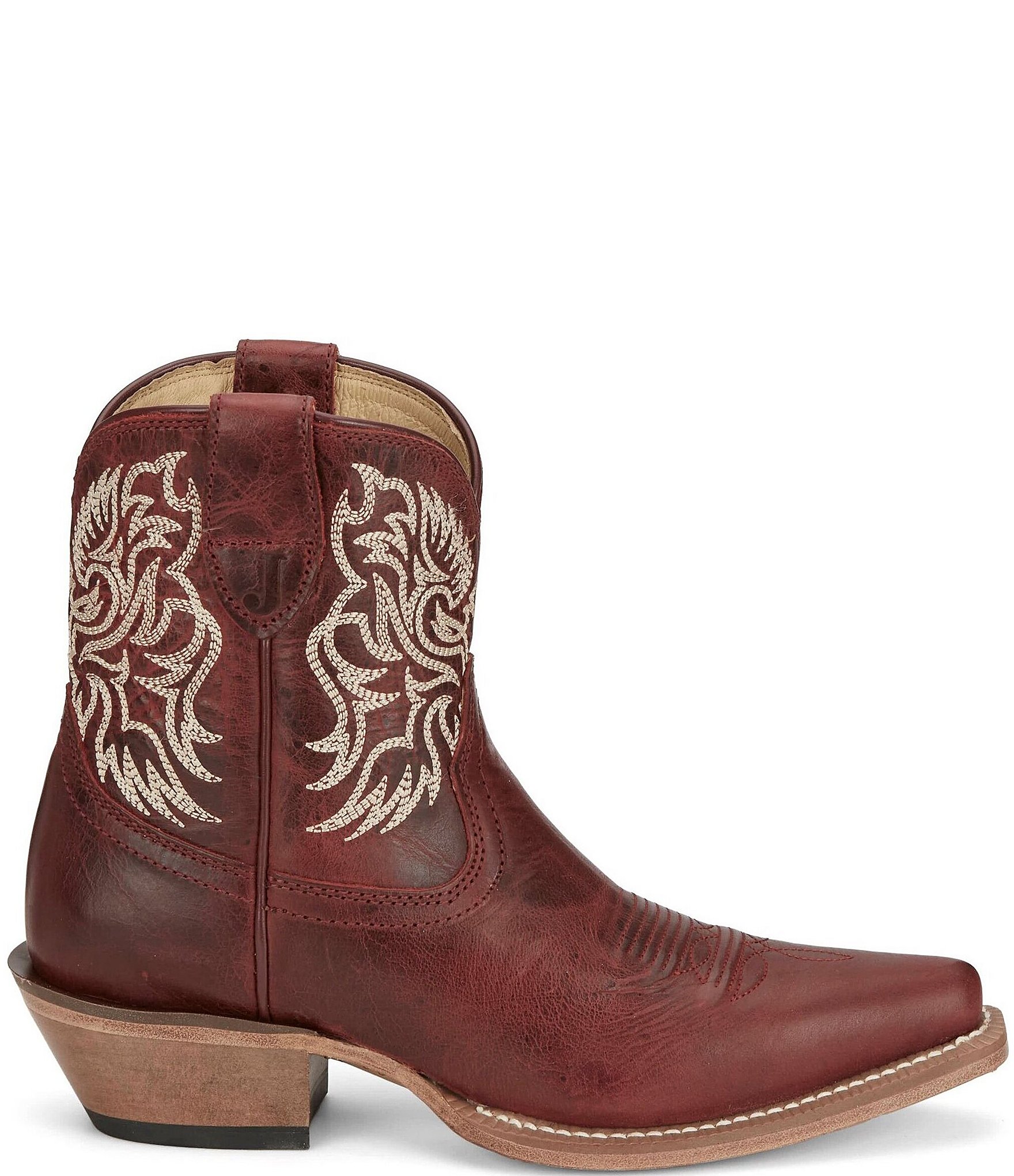 Justin Boots Isabella Leather Western Booties