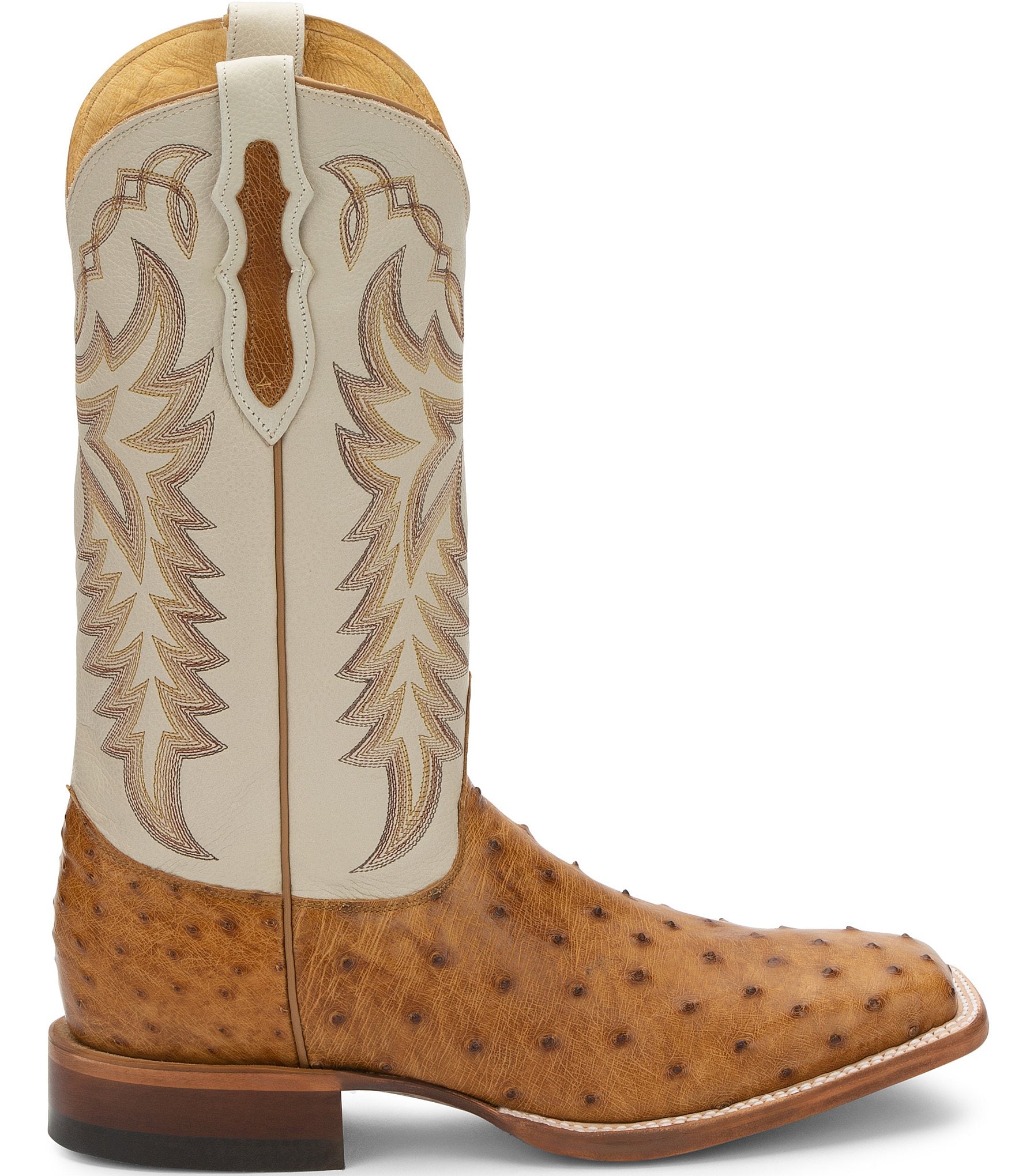 Justin Boots Men's Pascoe 13#double; Full Ostrich Quill Western Boots