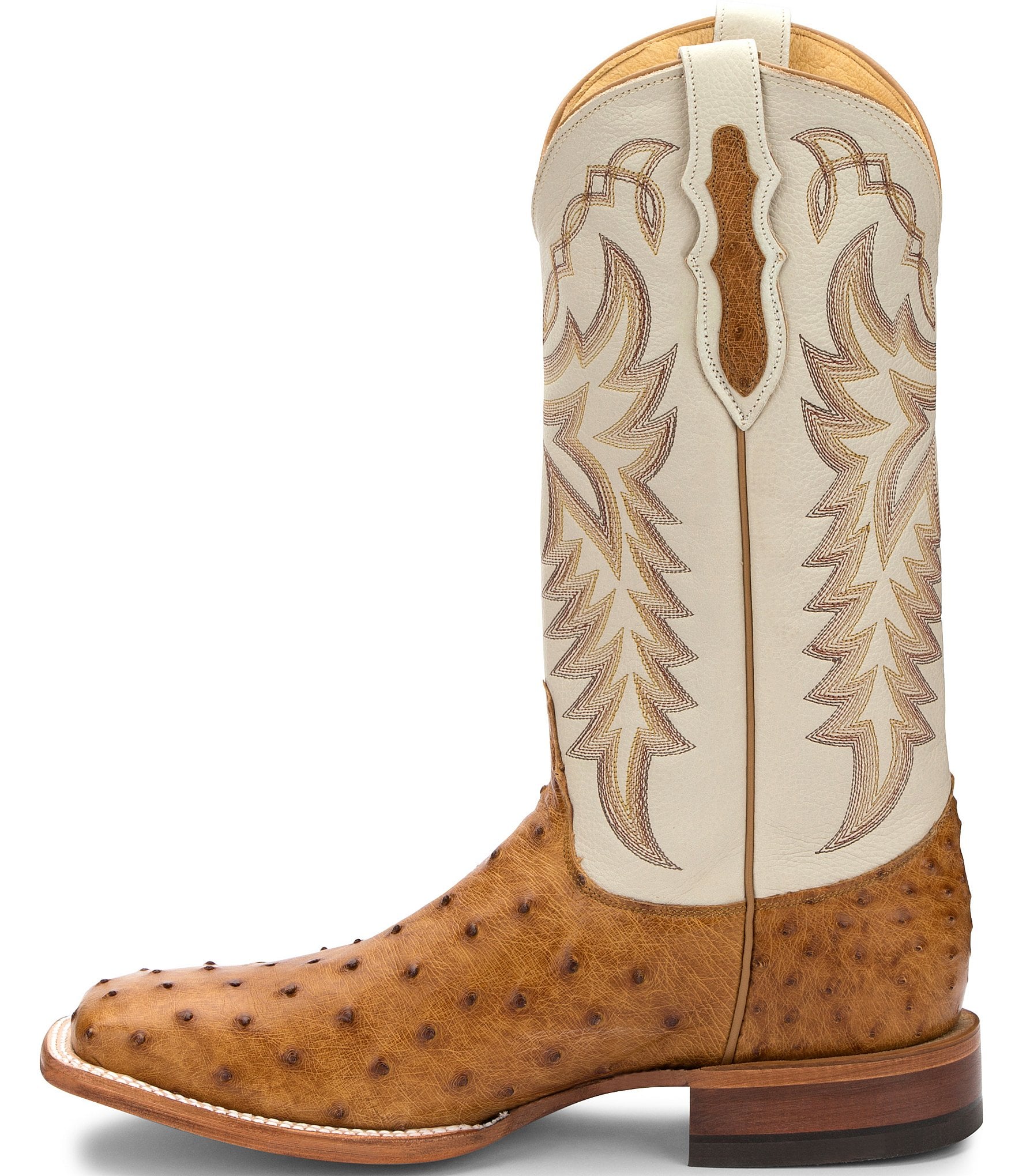 Justin Boots Men's Pascoe 13#double; Full Ostrich Quill Western Boots