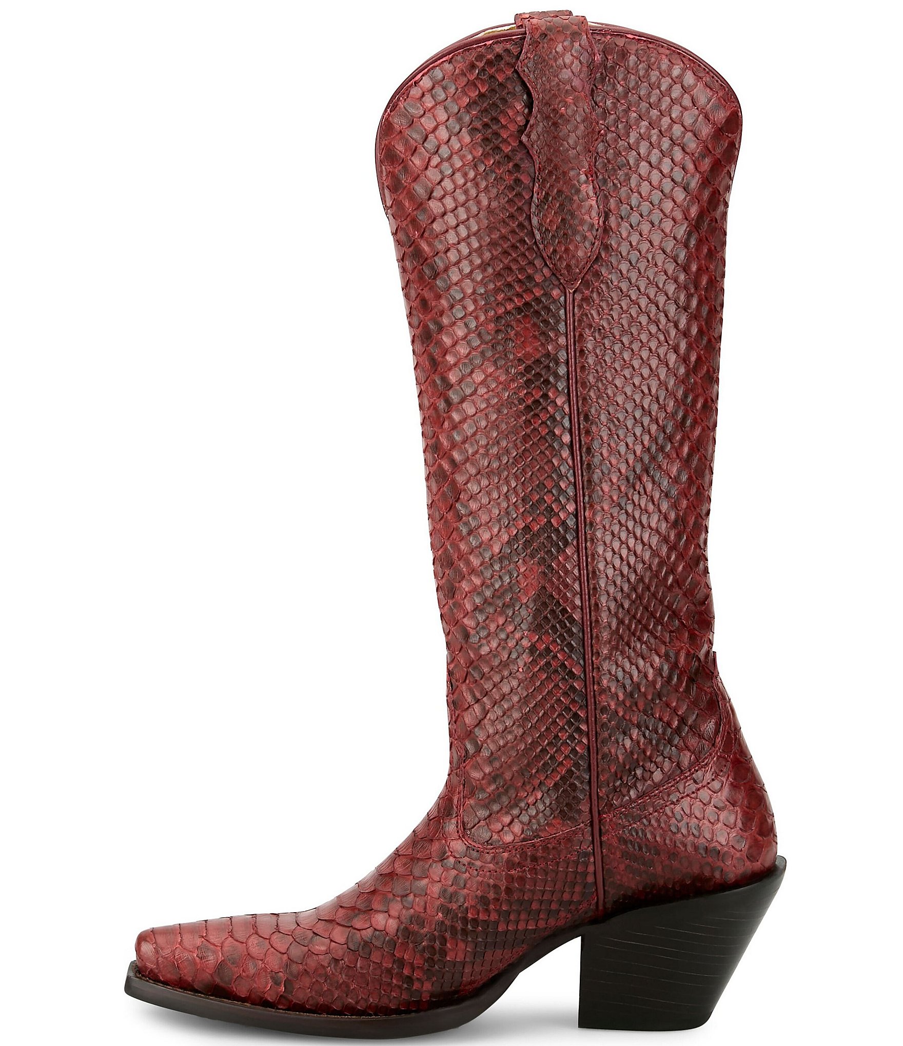 Justin Boots Reba Queen Python Leather Western Boots