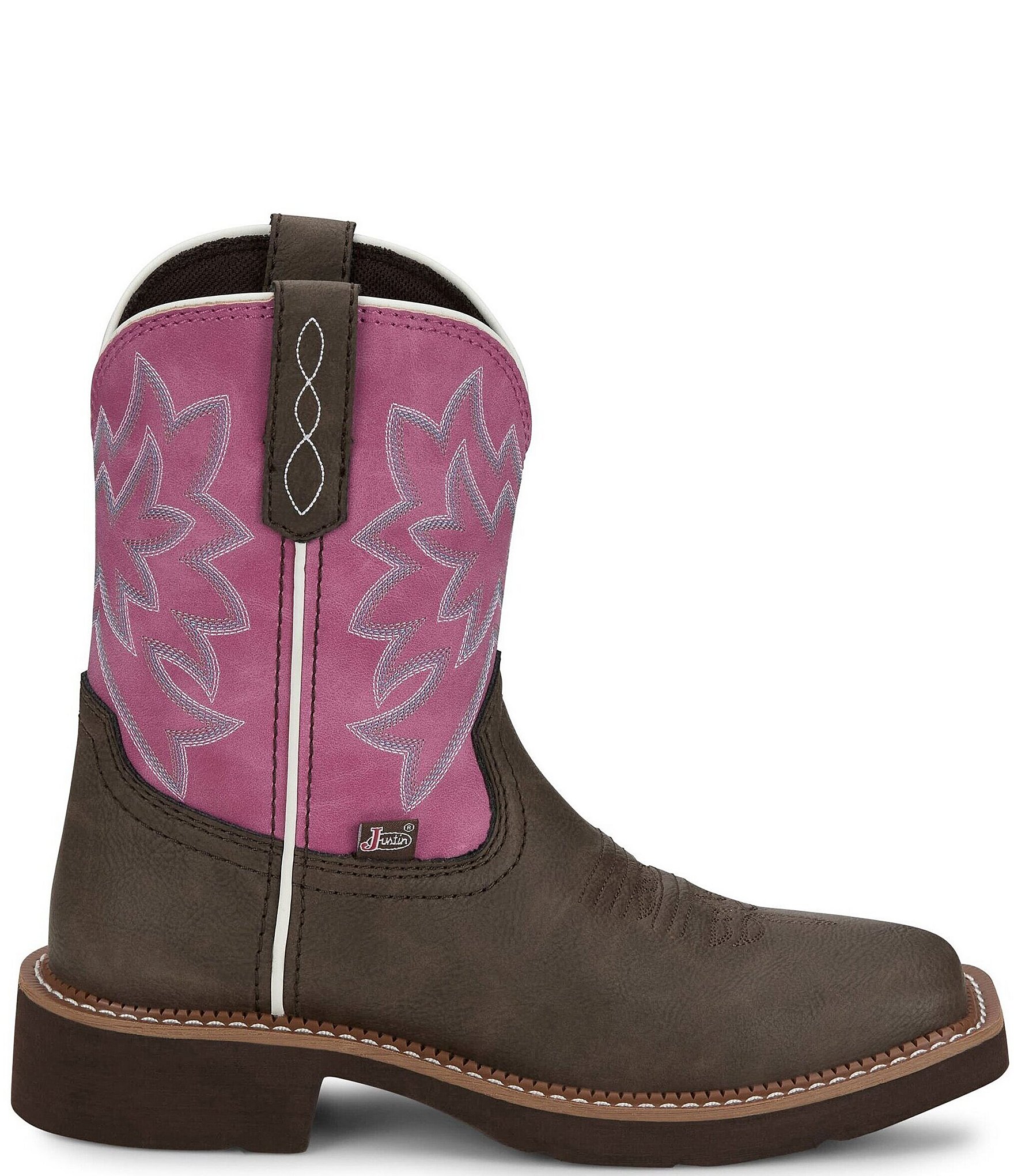 Justin Boots Sunny Leather Mid Calf Western Boots