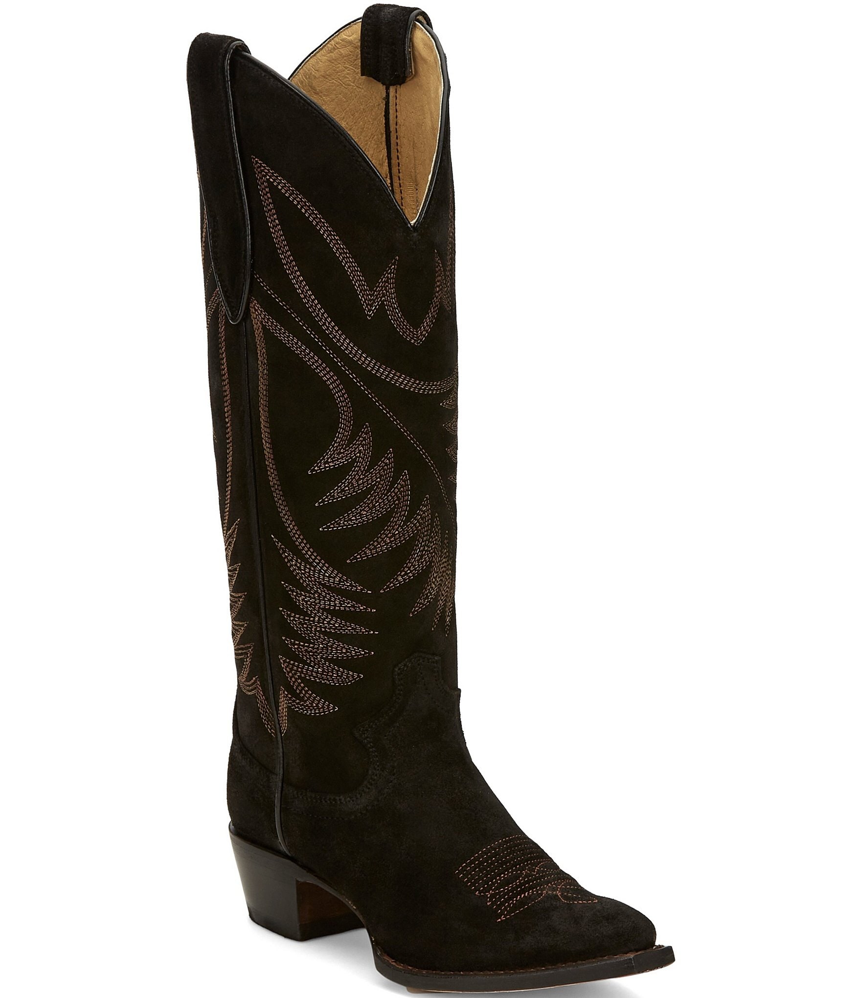 Justin Boots Clara Suede Western Boots