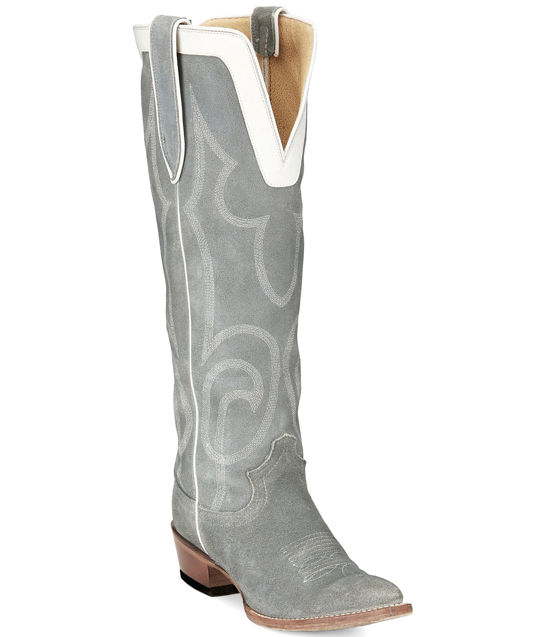 Grey suede hot sale western boots