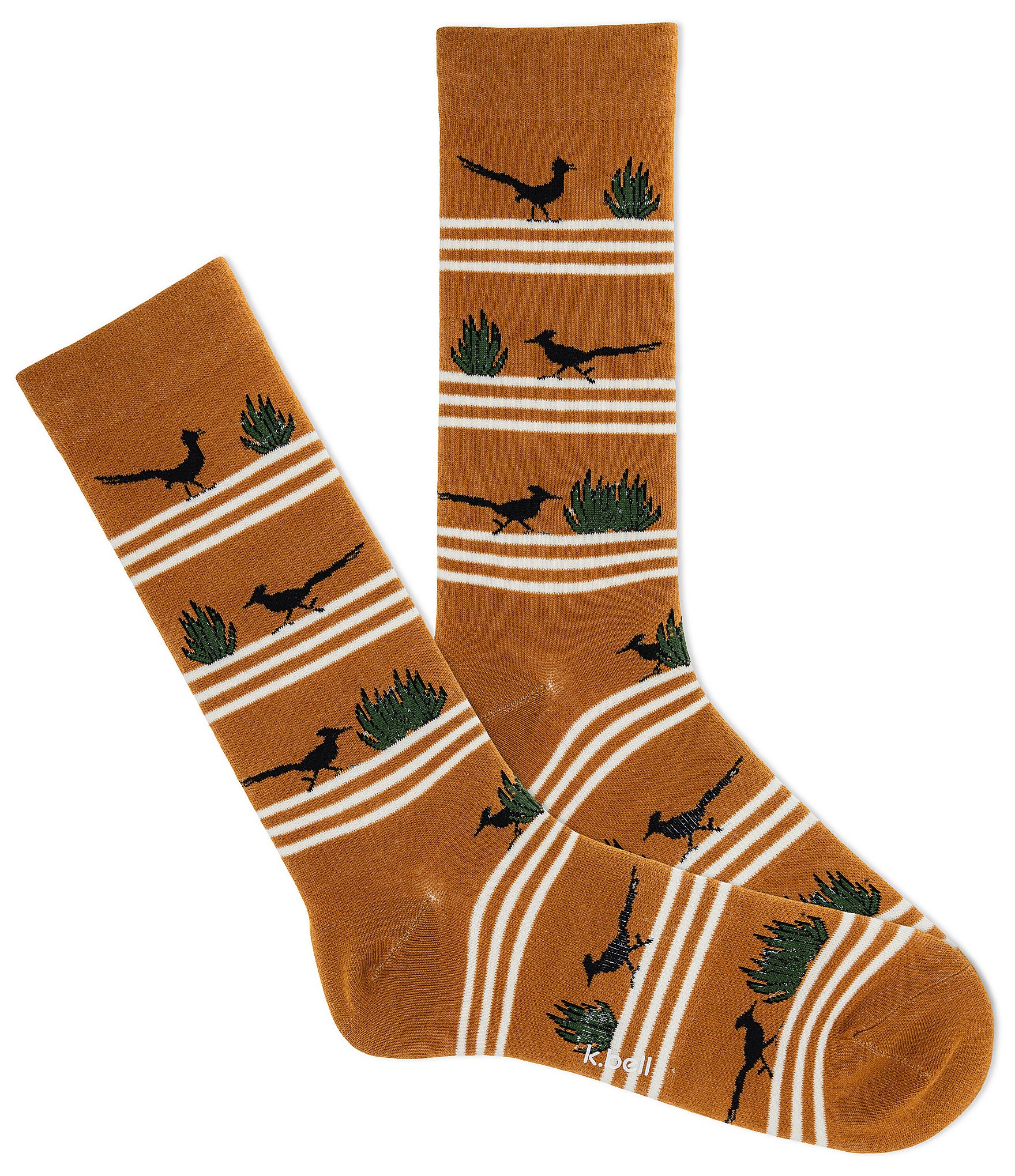 K. Bell Roadrunner/Stripe Crew Dress Socks