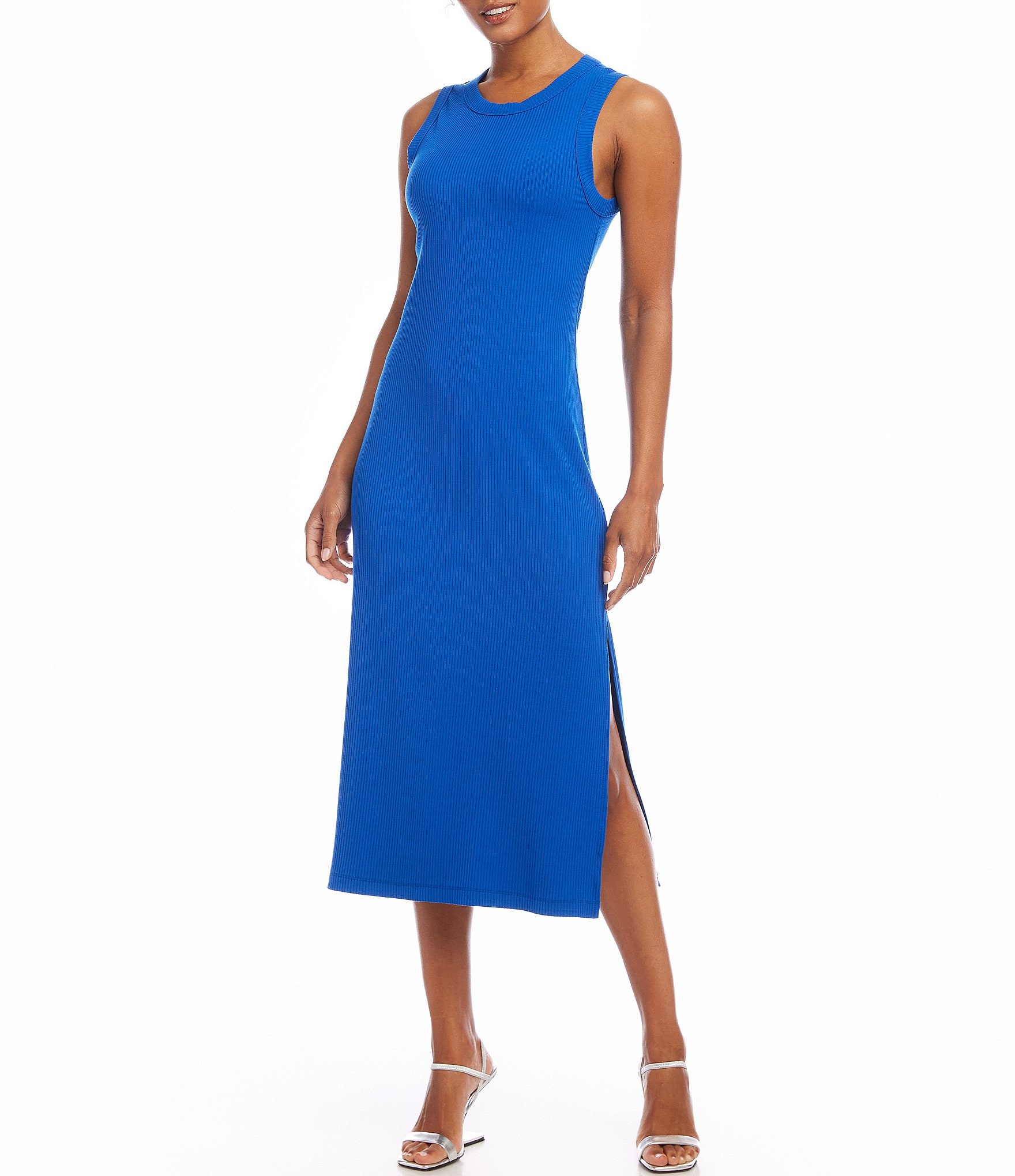 Karen Kane Crew Neck Sleeveless Midi Dress | Dillard's