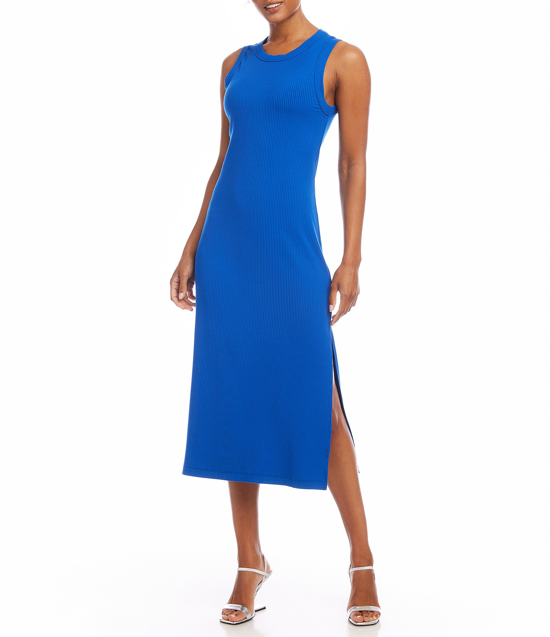 Karen Kane Petite Size Crew Neck Sleeveless Midi Dress | Dillard's