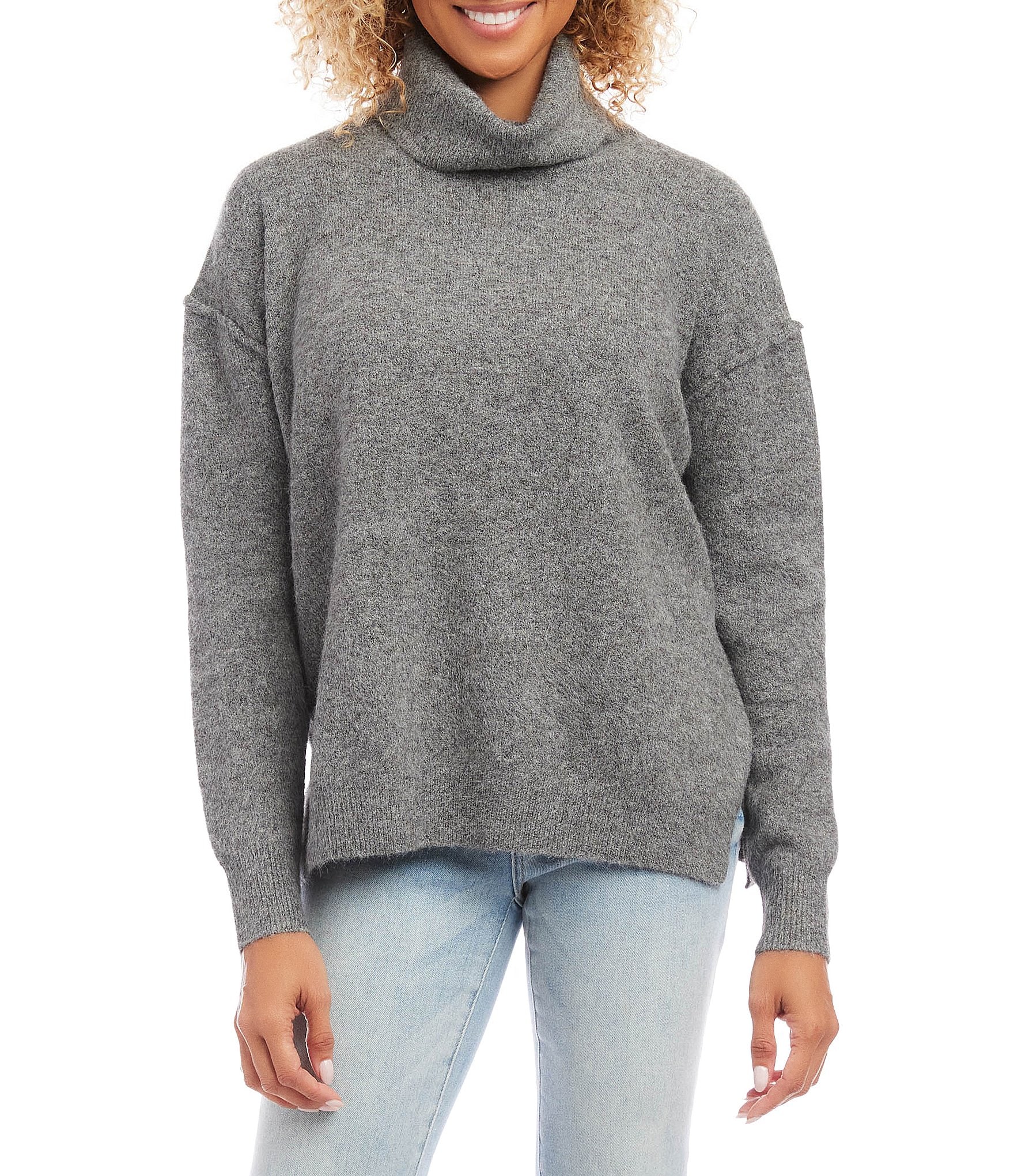 Karen Kane Soft Recycled Knit Turtleneck Long Sleeve Sweater | Dillard's