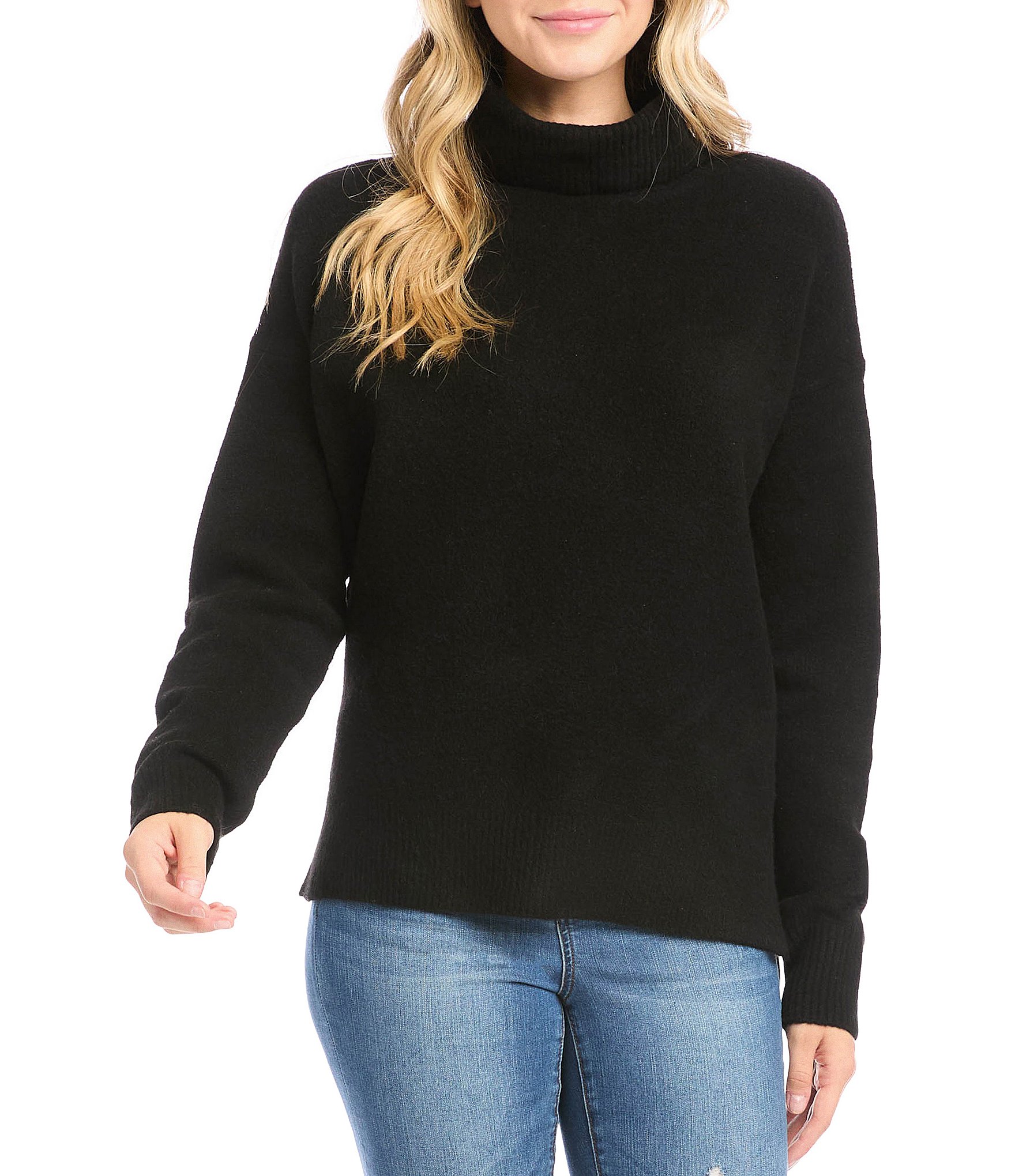 Karen Kane Solid Wool Blend Turtleneck Long Sleeve Sweater | Dillard's