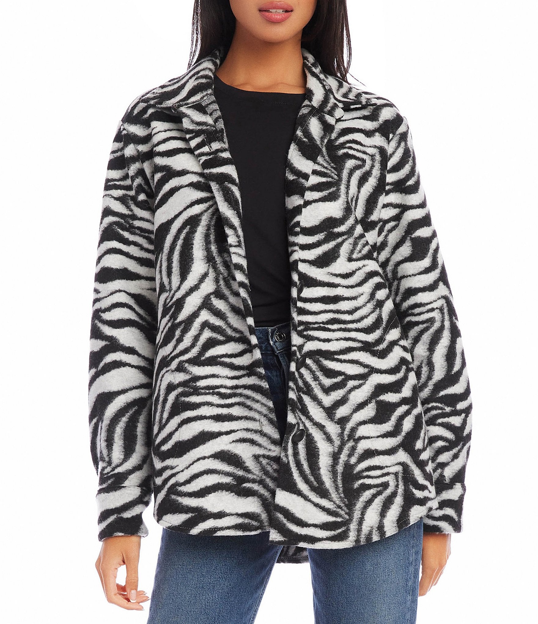 Karen kane long faux sale fur coat