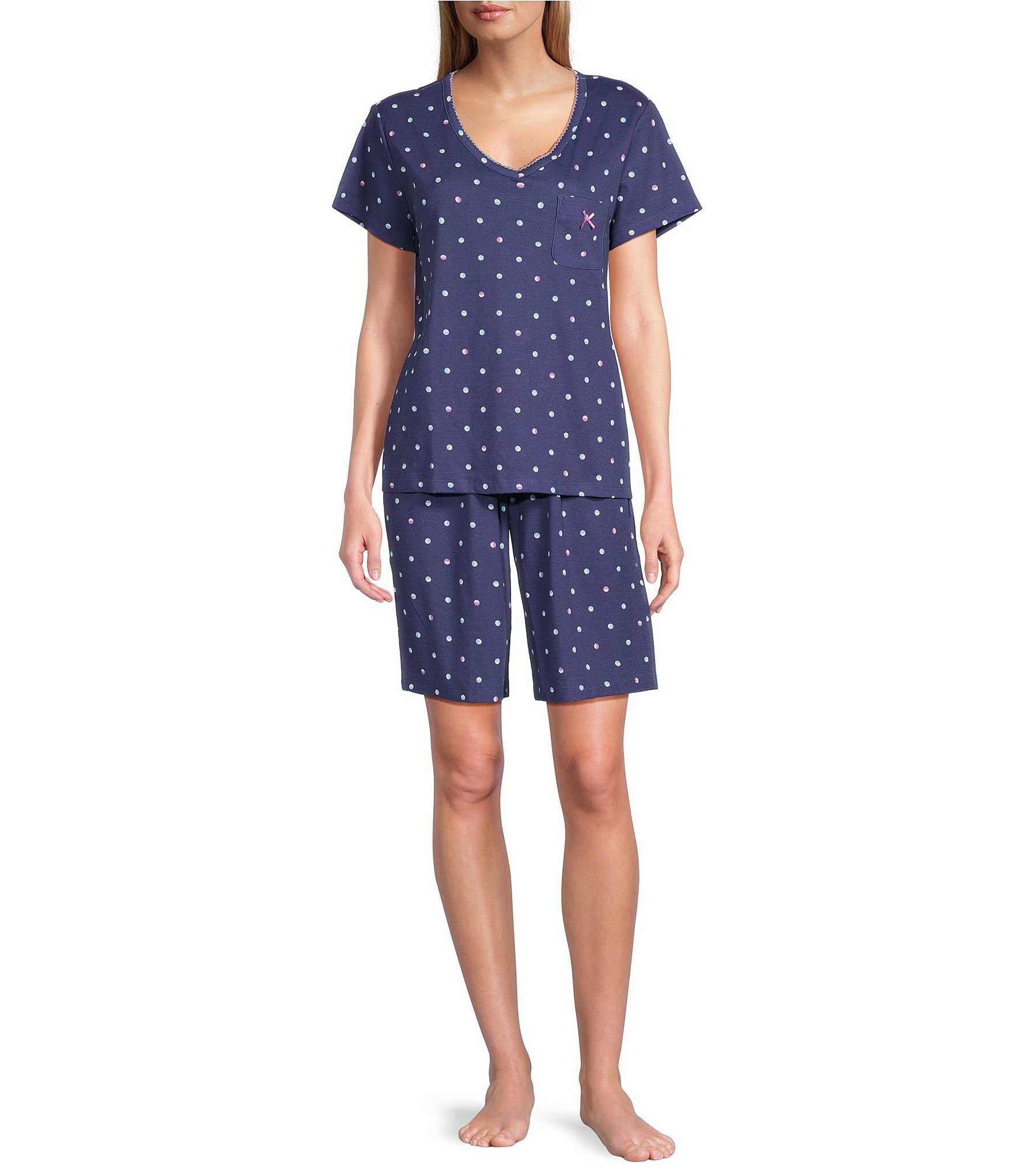 Karen Neuburger Women's Pajamas 3/4 Cardigan Long Sleeve Pj Set, Denim  Ditsy, XL : : Clothing, Shoes & Accessories