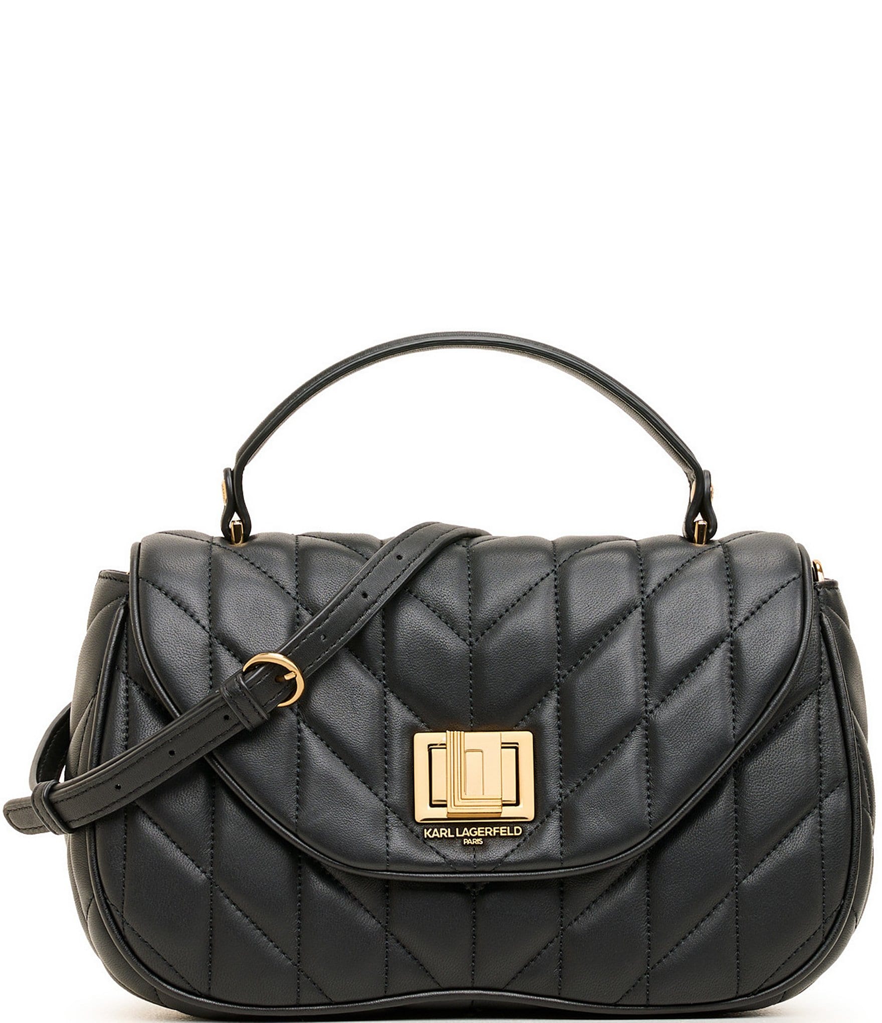 KARL LAGERFELD PARIS Agyness Flap Top Satchel Bag | Dillard's