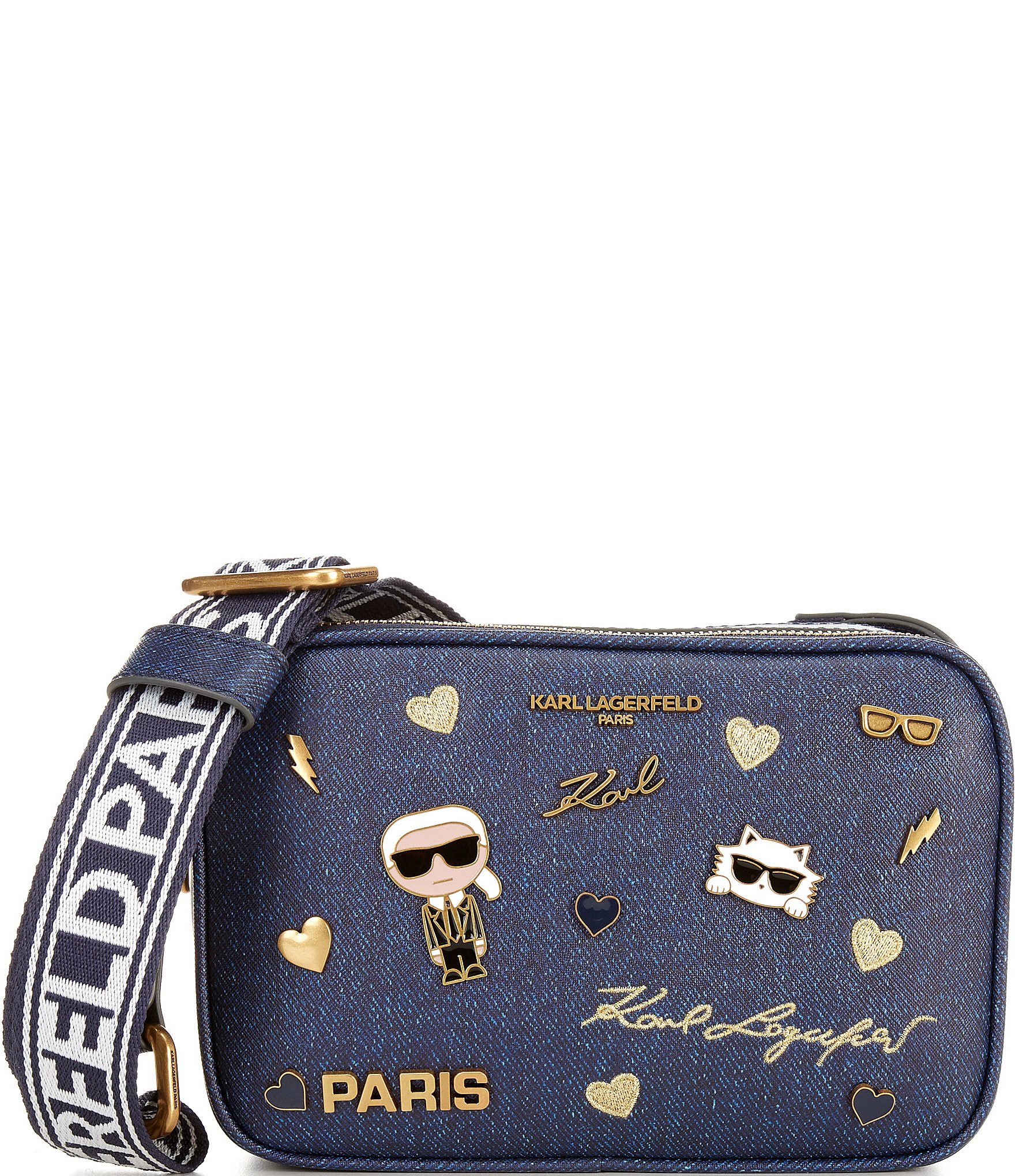 KARL LAGERFELD PARIS Denim Maybelle Crossbody Bag