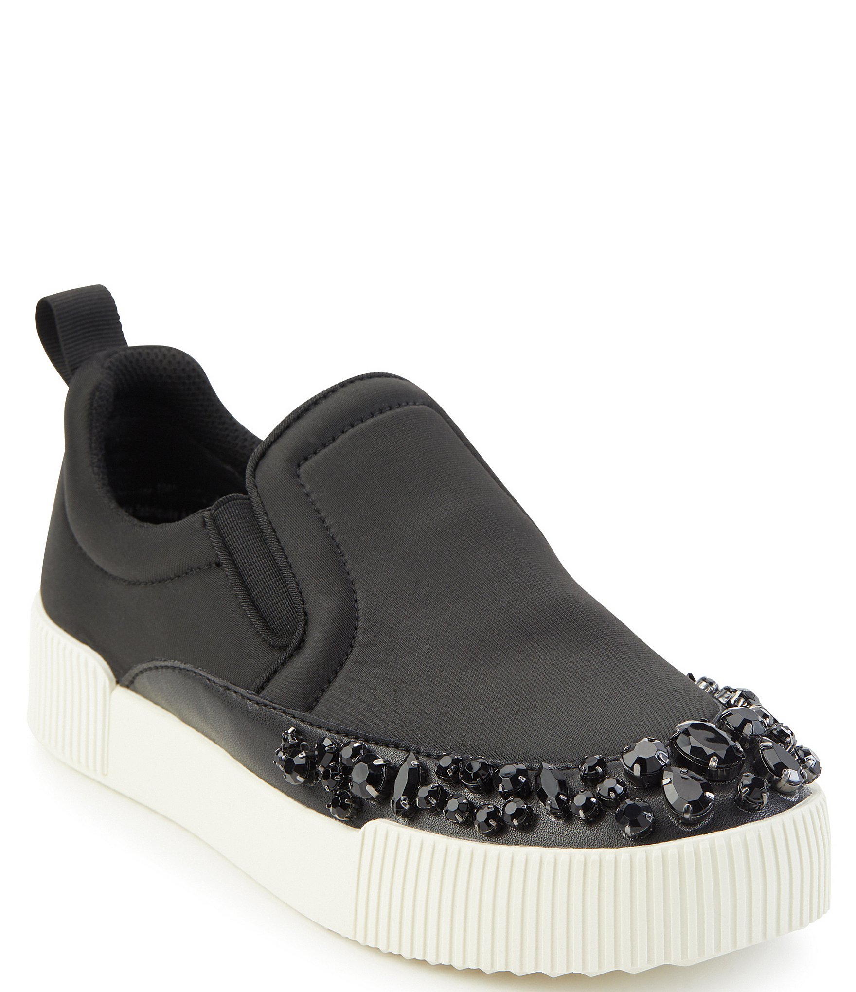 KARL LAGERFELD PARIS Eliana Rhinestone Embellished Slip-On Sneakers ...